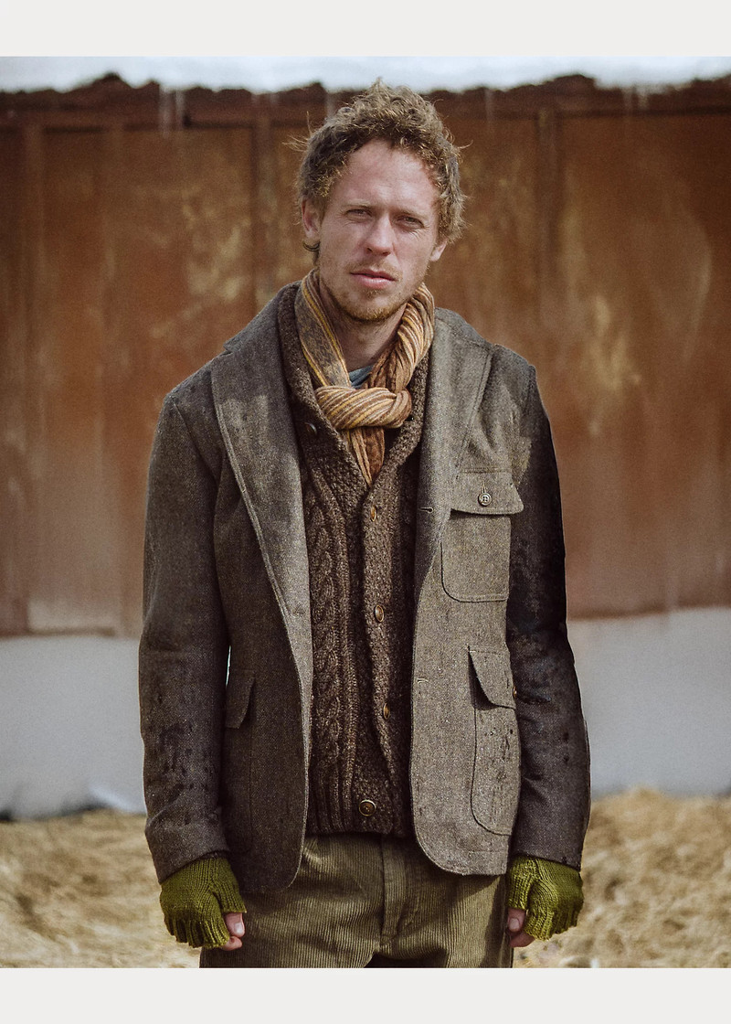 Heathered Aran-Knit Shawl Cardigan 6