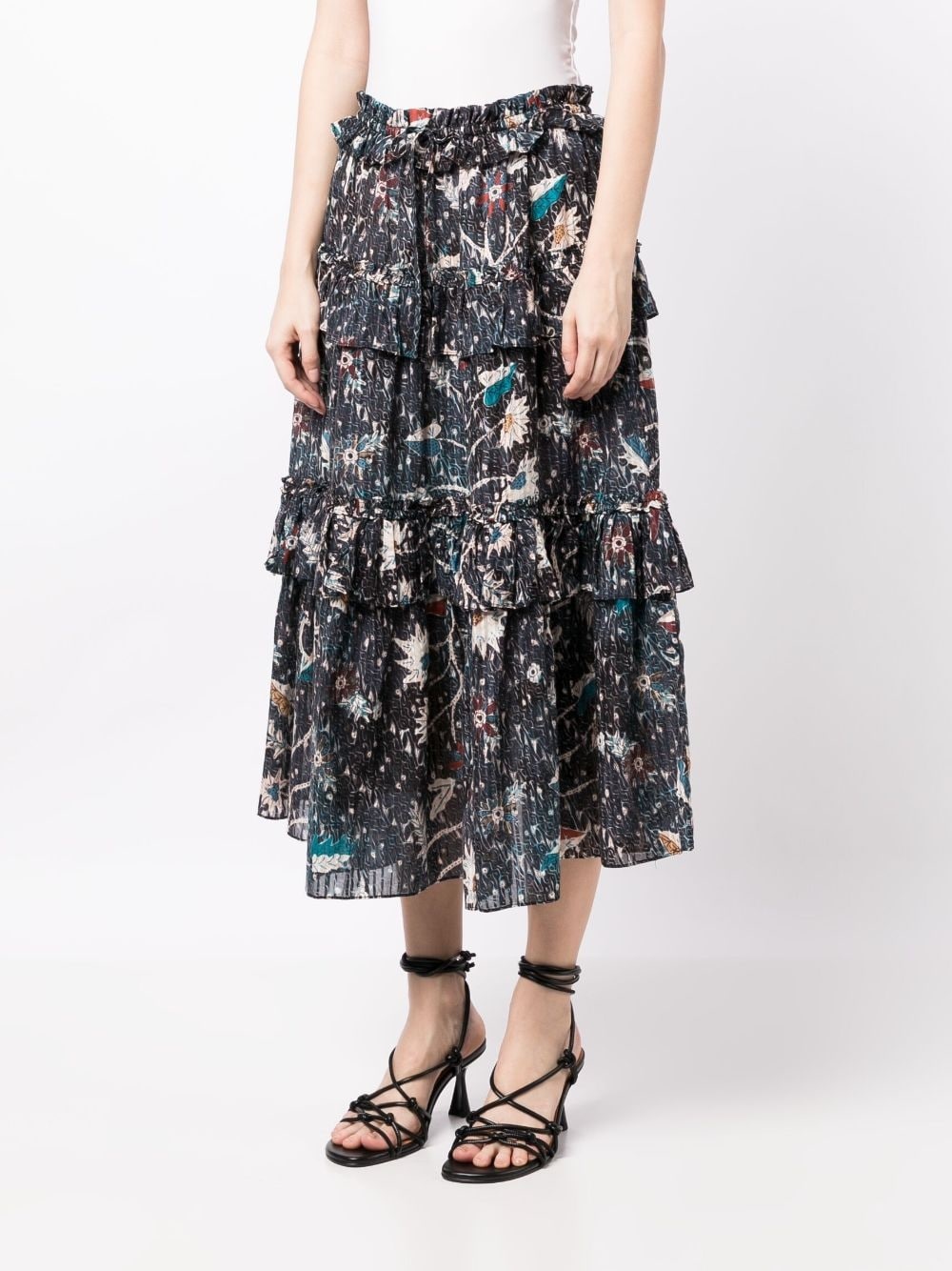 Josette graphic-print midi skirt - 3