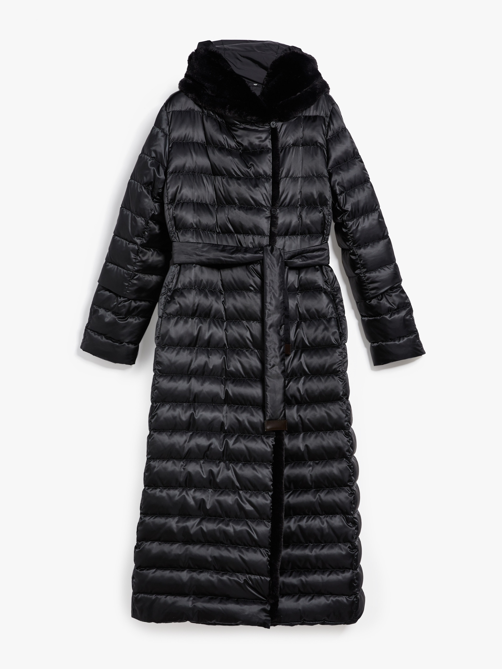 Max Mara NOVECI Reversible water-repellent satin robe coat  