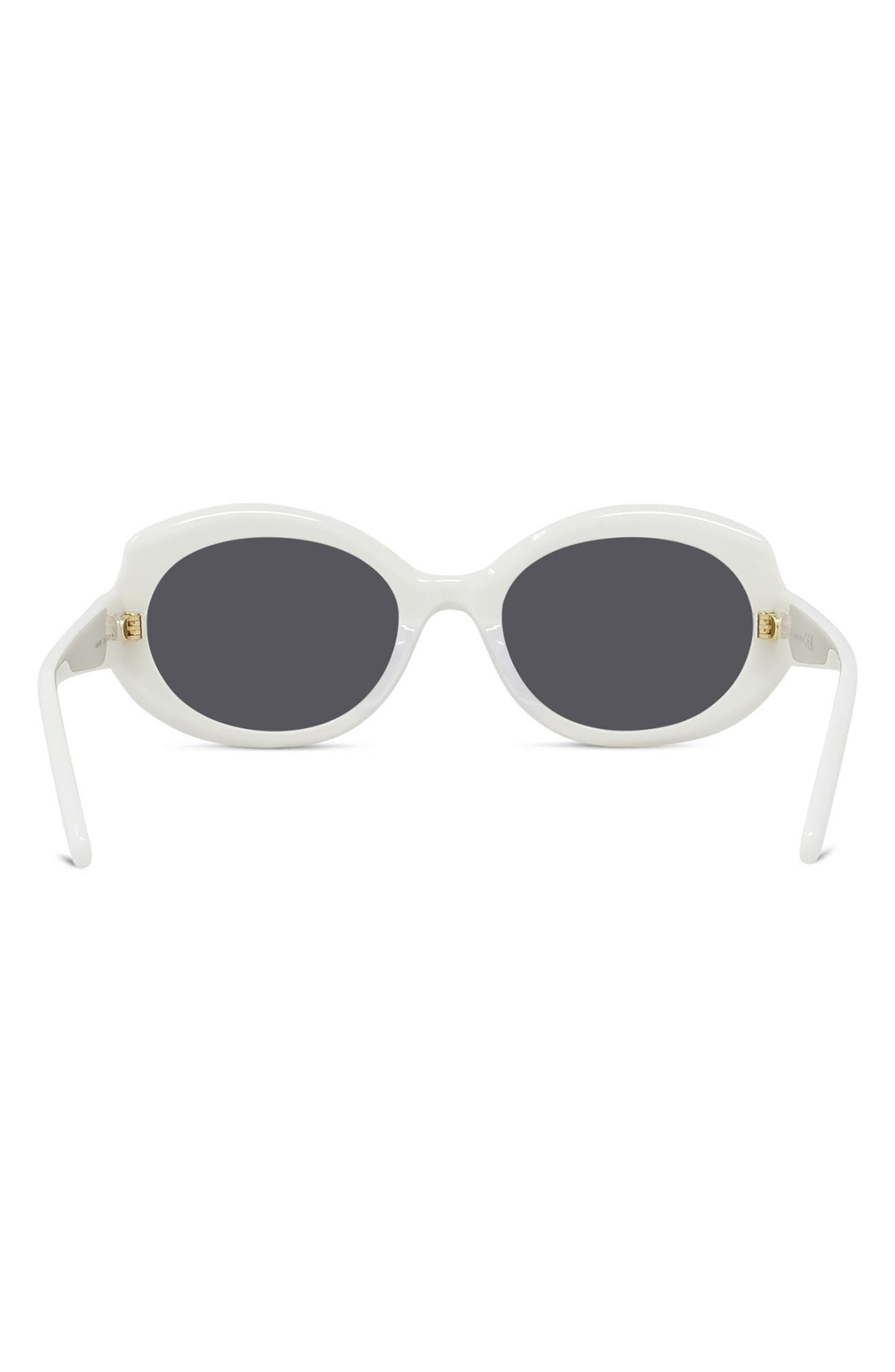 Loewe Thin Mini 54mm Oval Sunglasses in Ivory /Smoke at Nordstrom - 5