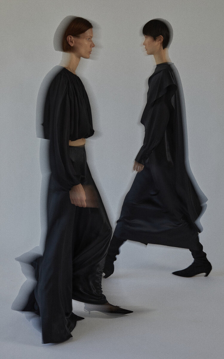 Antonia Silk Maxi Skirt black - 2