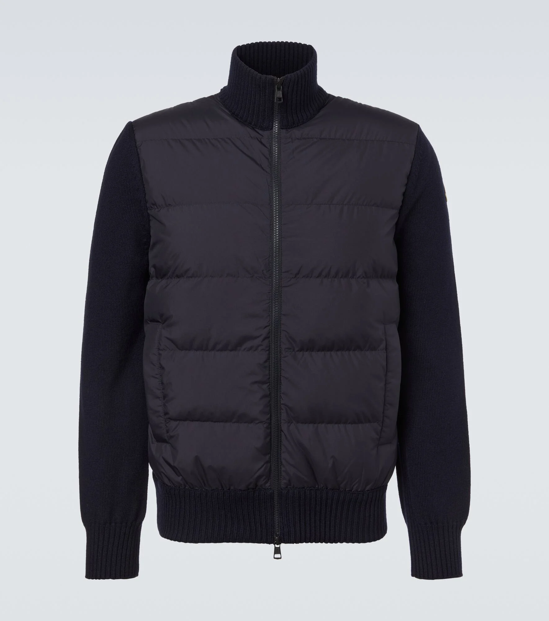 Down-paneled wool cardigan - 1