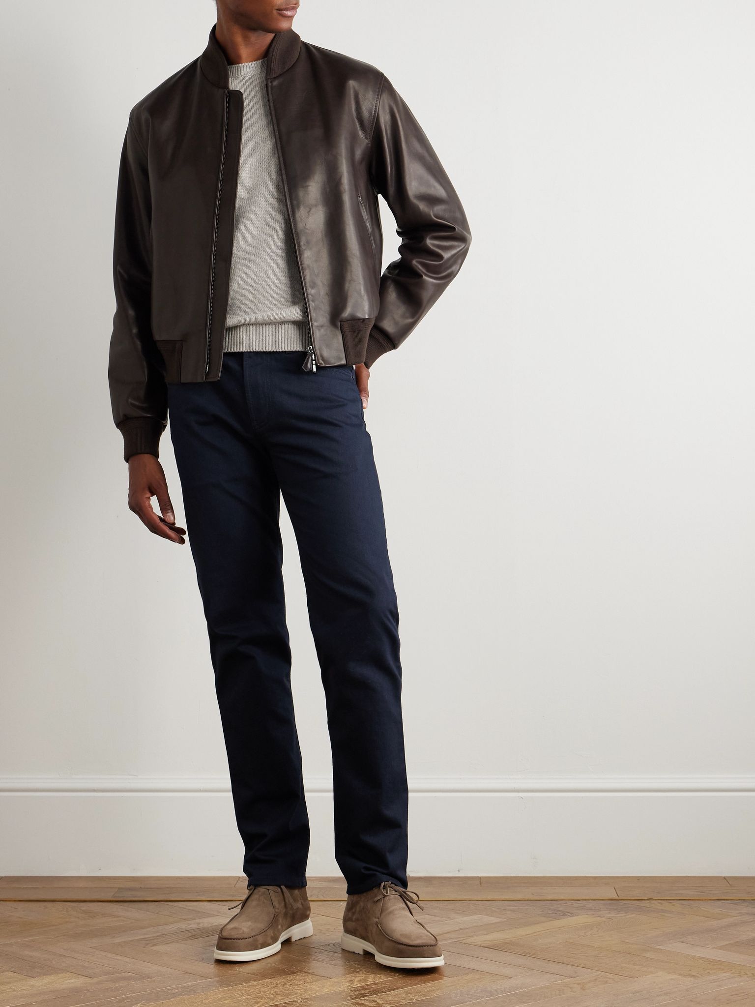 Quarona Slim-Fit Straight-Leg Jeans Navy - 2