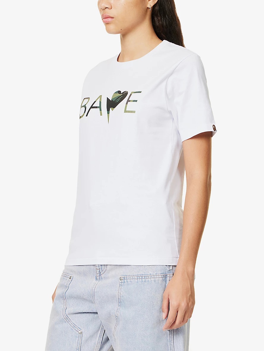 Camo Heart logo-print cotton-jersey T-shirt - 3