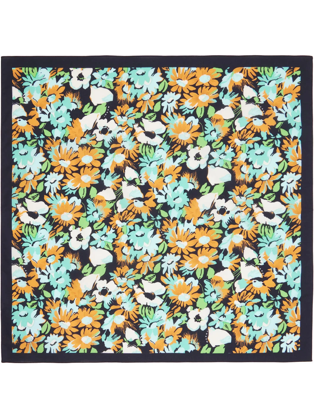 Multicolor Floral Poplin Scarf - 1