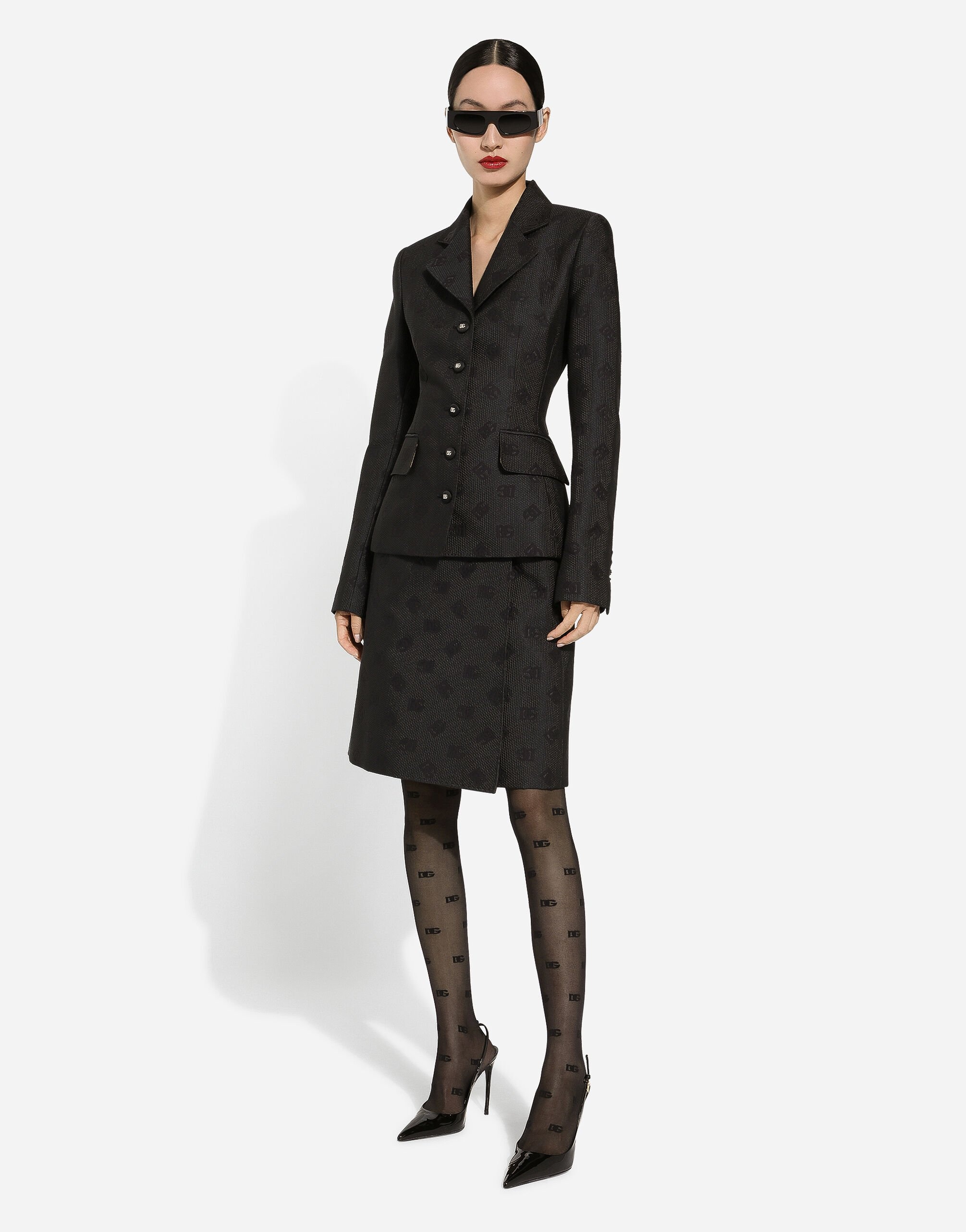 Quilted jacquard Dolce jacket with DG logo - 2