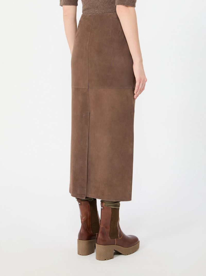 PALMI Suede skirt - BROWN 4