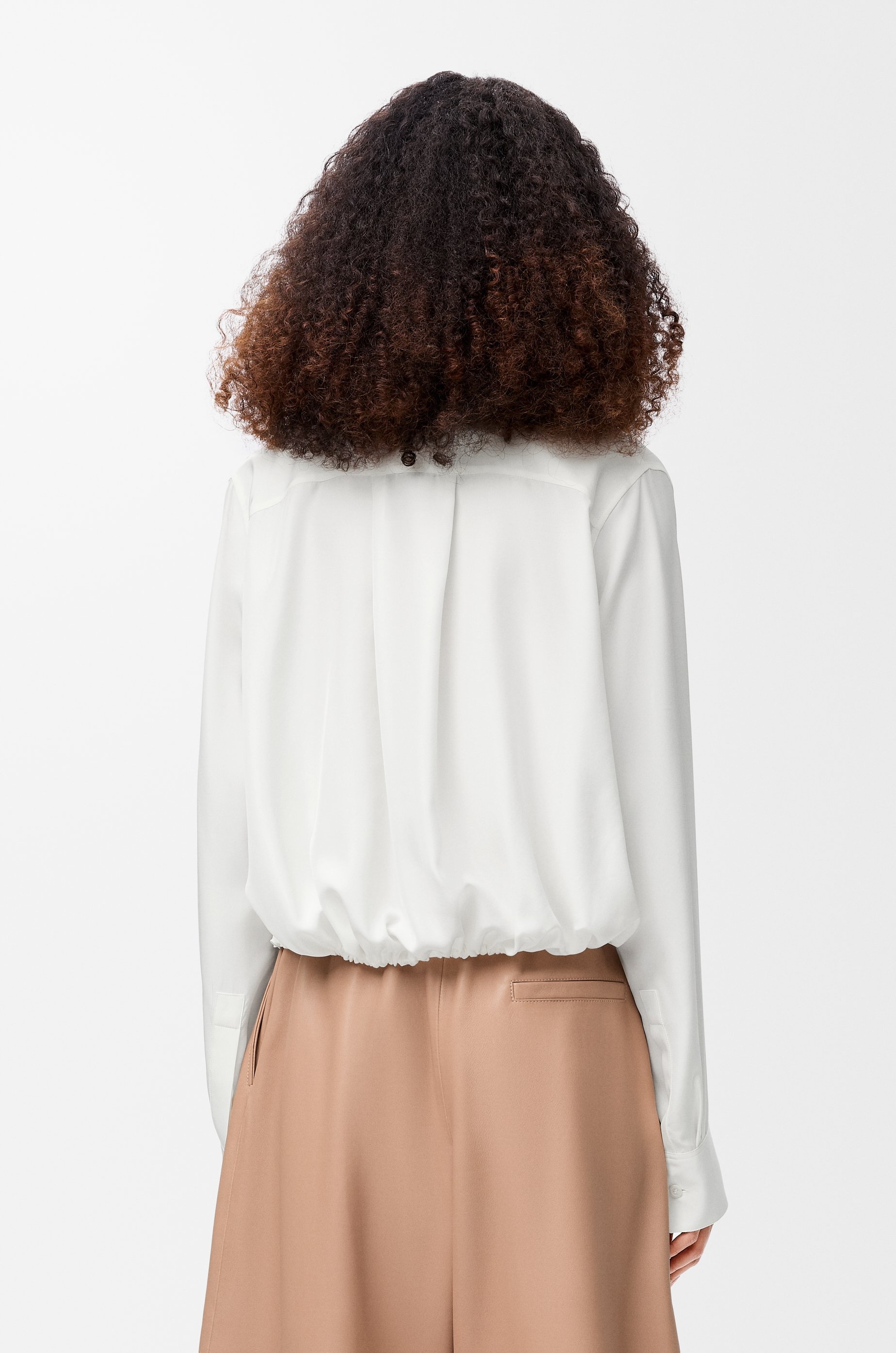 Balloon shirt in silk - 5