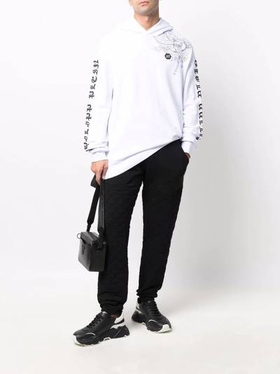 PHILIPP PLEIN logo-patch quilted track pants outlook