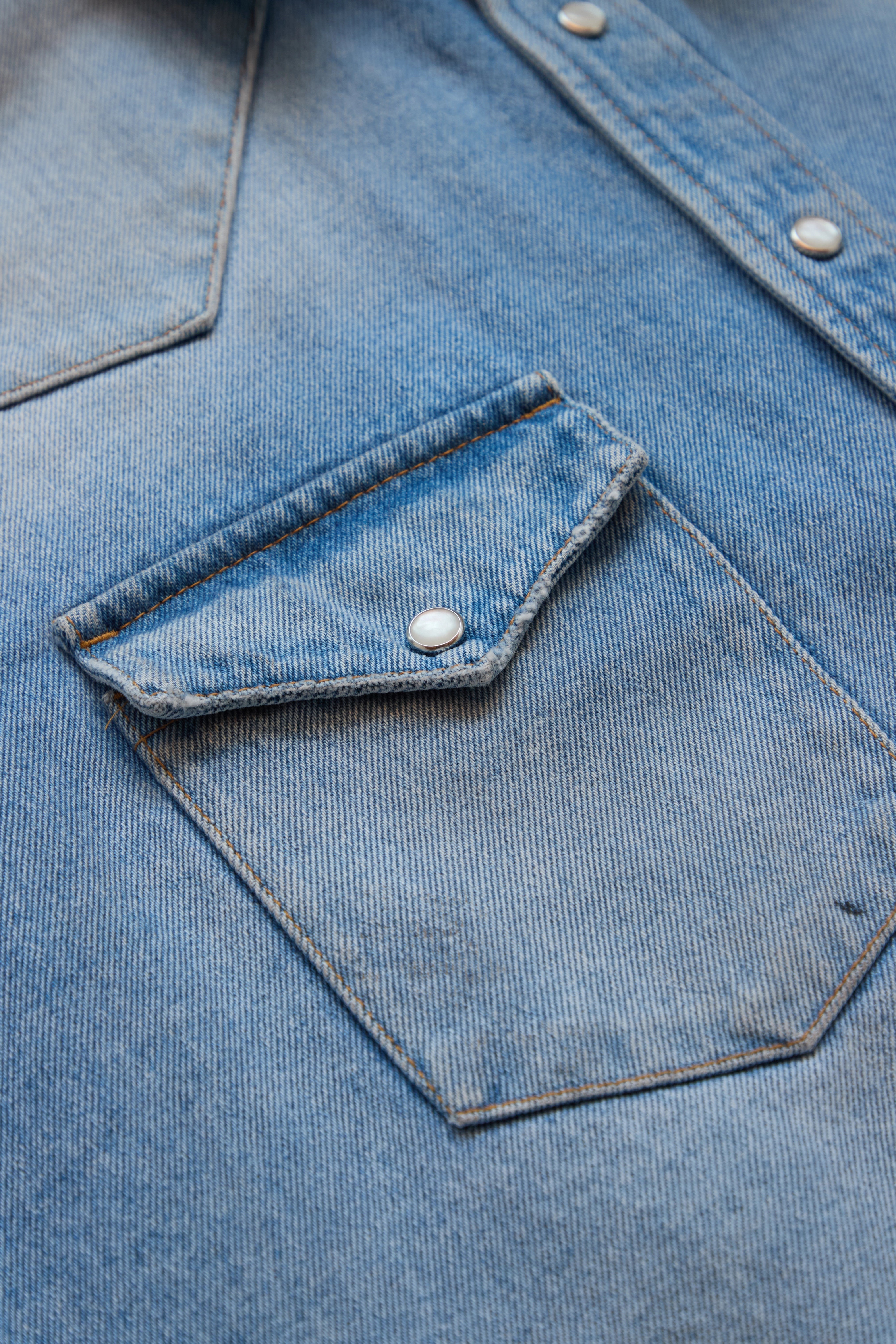 MM6 Maison Margiela Sleeveless Distressed Denim Shirt Blue - 3
