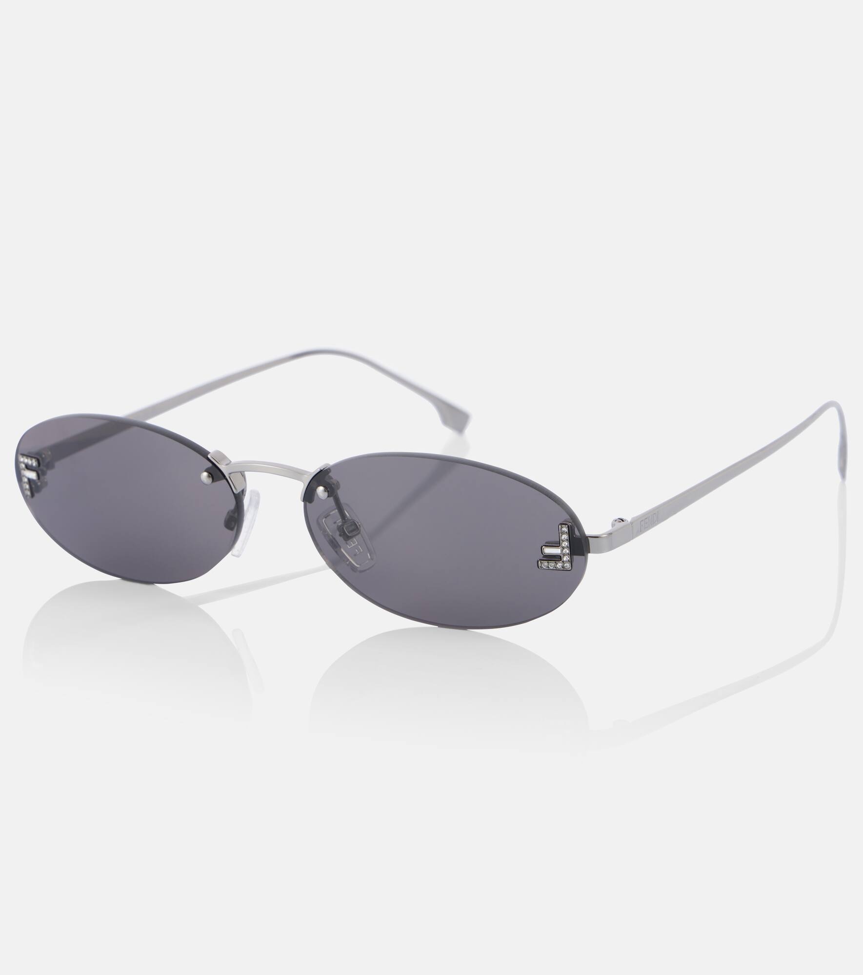 Fendi First Crystal oval sunglasses - 4