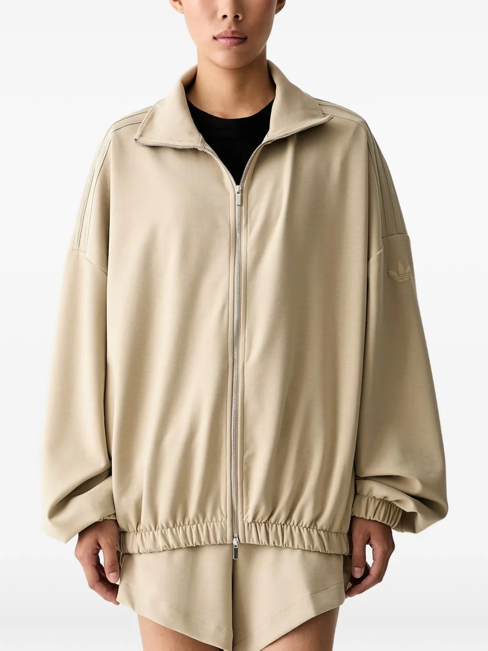 3-Stripes Trefoil zip-up top - 1