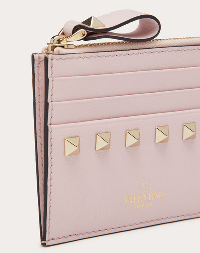 Valentino ROCKSTUD CALFSKIN CARDHOLDER WITH ZIPPER outlook