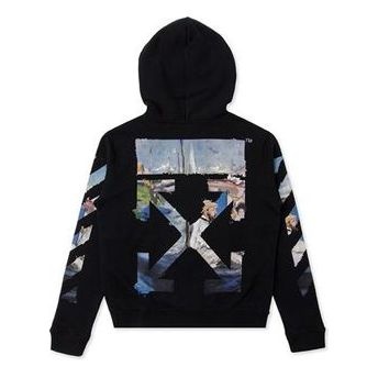 OFF-WHITE diagonal arrow print zipped cotton OMBE001R190030121088 - 2