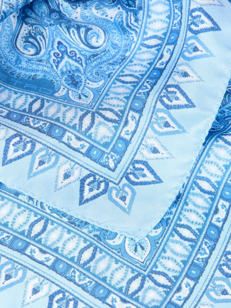 Etro floral paisley-motif silk pocket square outlook