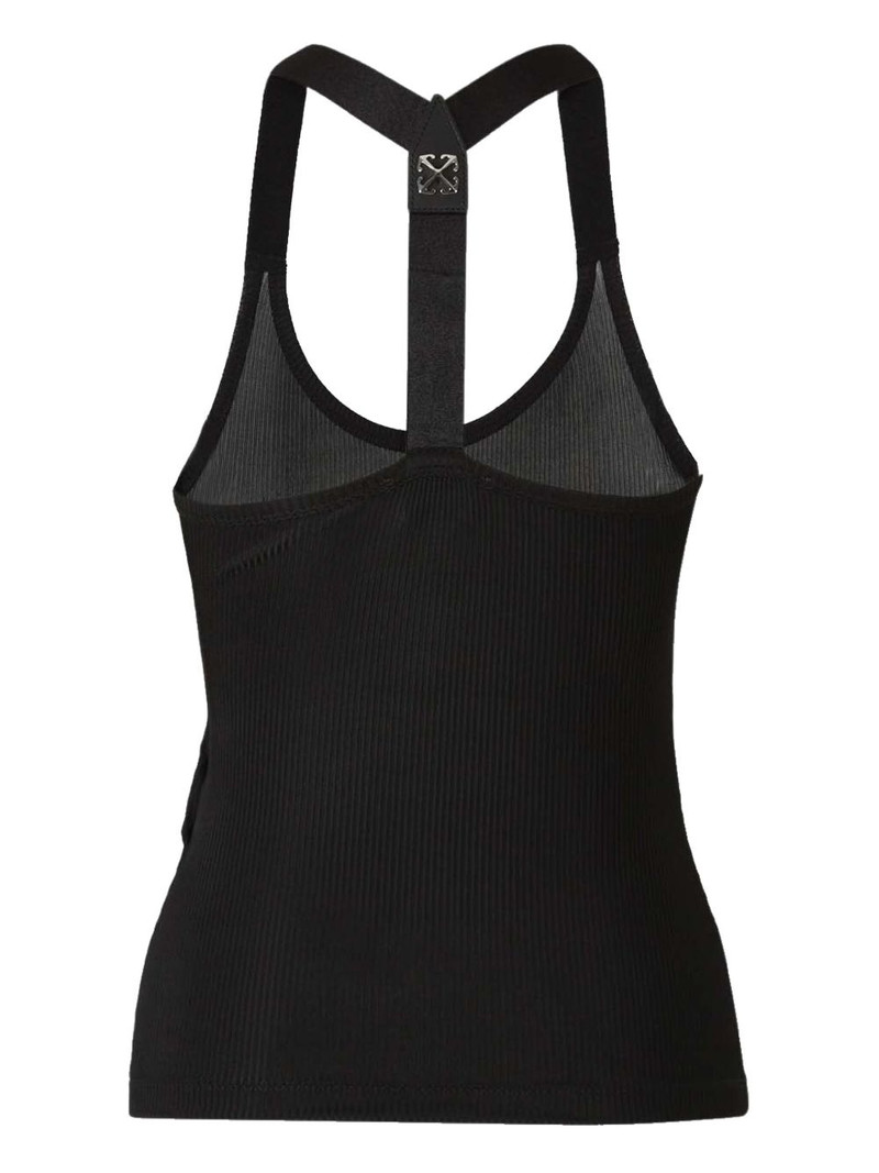 Off-White logo-appliqué racerbank tank top outlook
