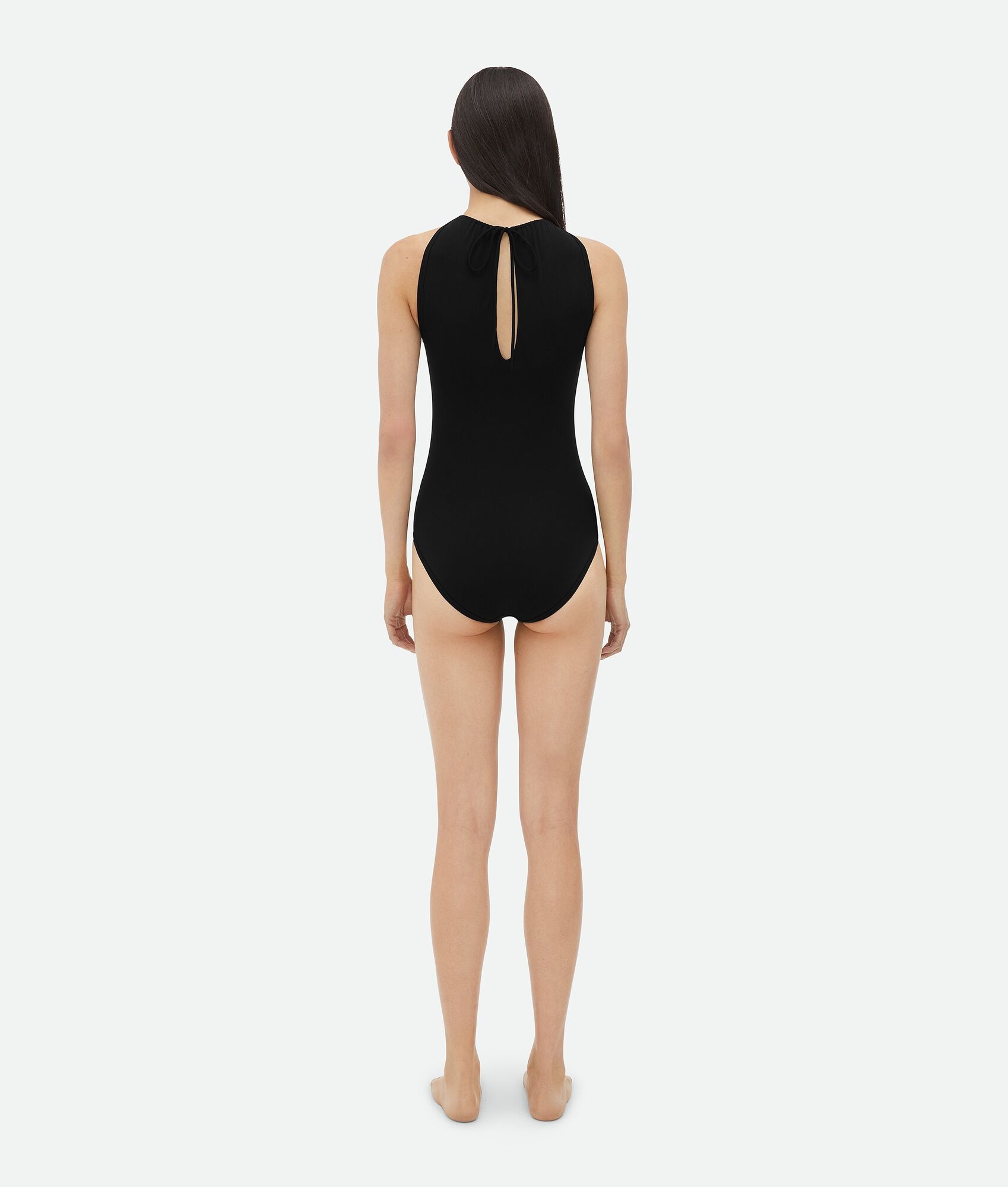 Stretch Nylon Swimsuit With Knot Detail At Neck - 3
