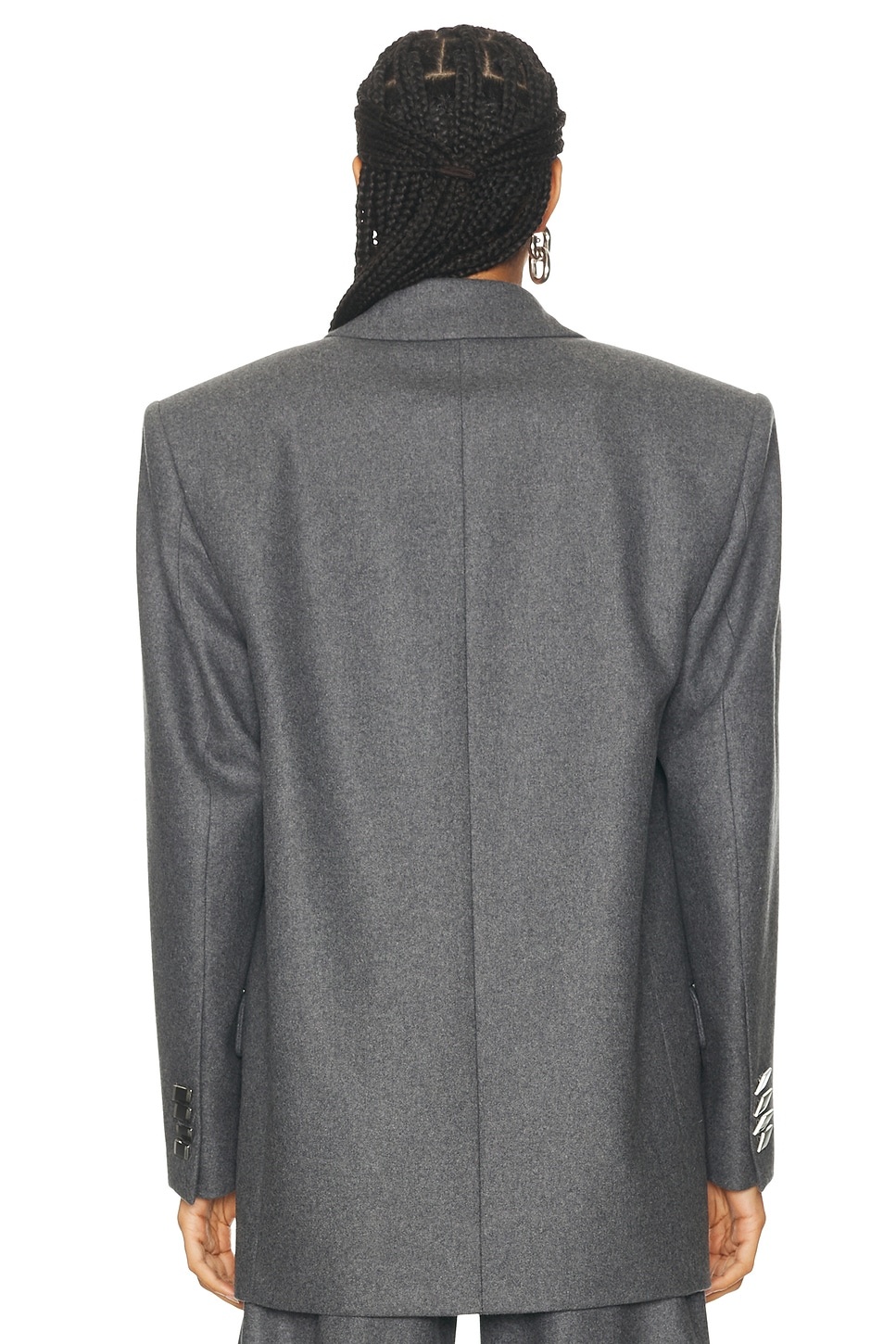 ジャケット ATTICO 248WCG65W055 Jackets Oversized blazer THE ATTICO Oversized Blazer in Grey | FWRD