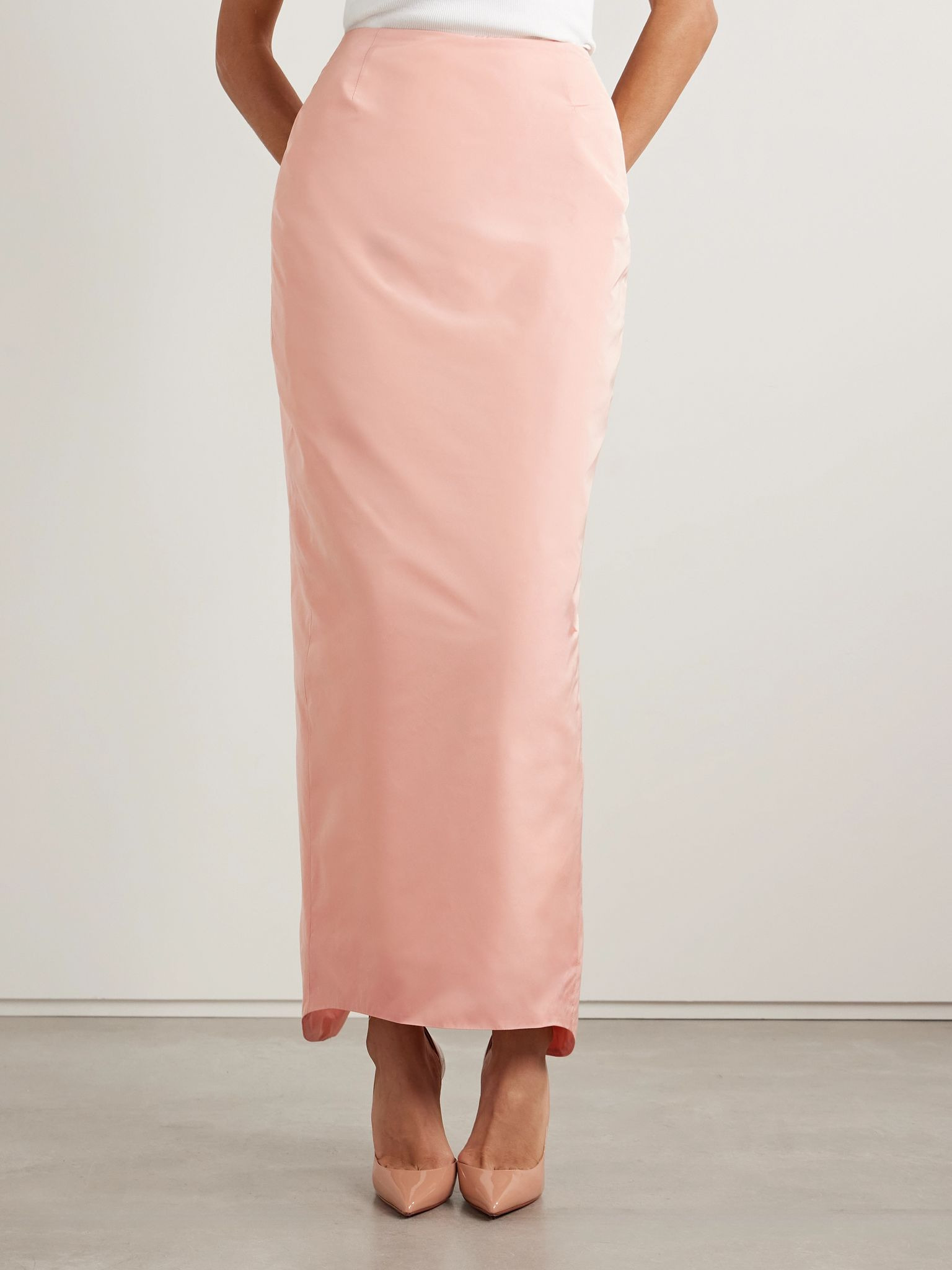 Ophelia taffeta maxi skirt Peach - 3