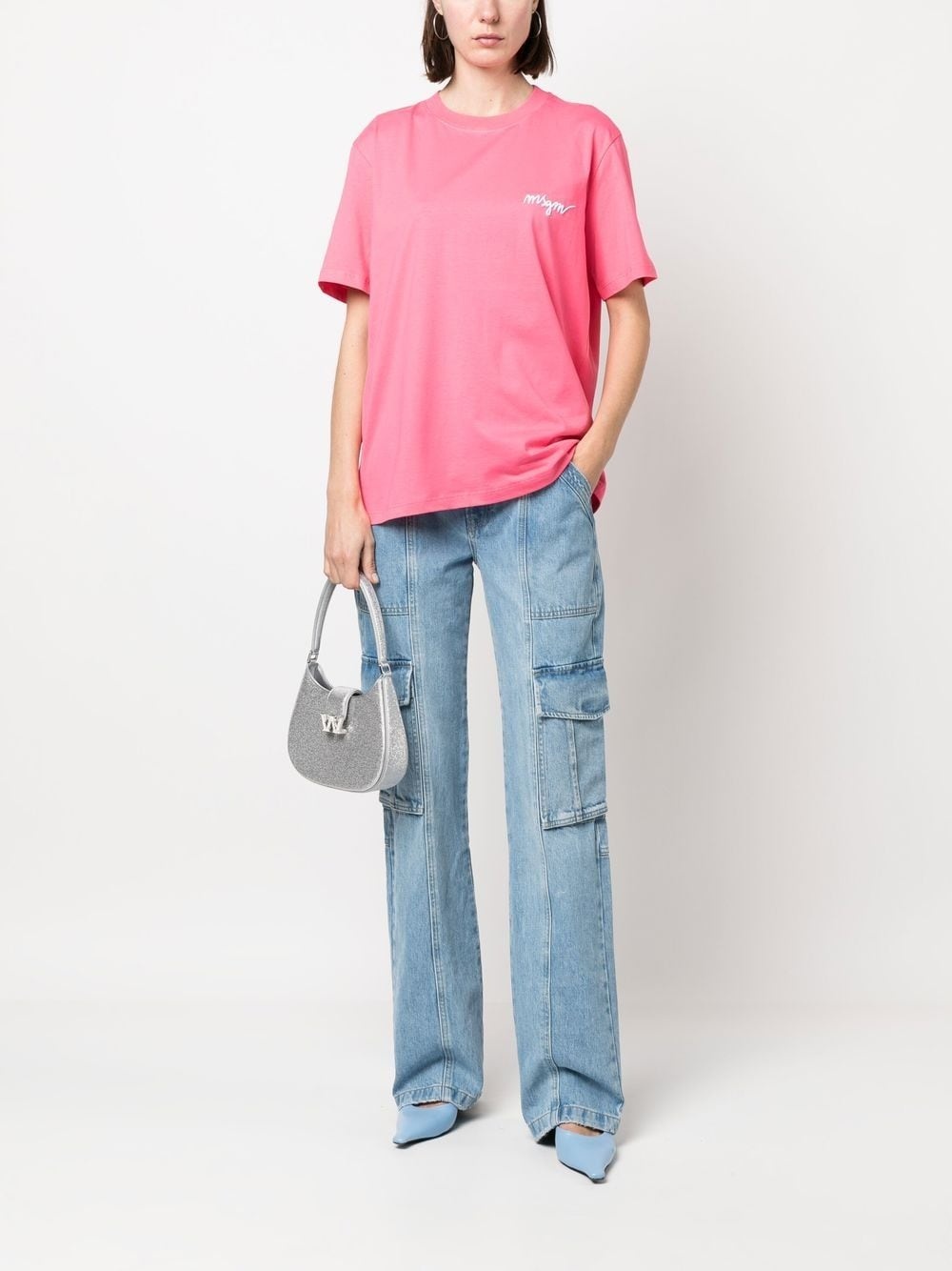 logo-embroidered short-sleeve T-shirt - 2