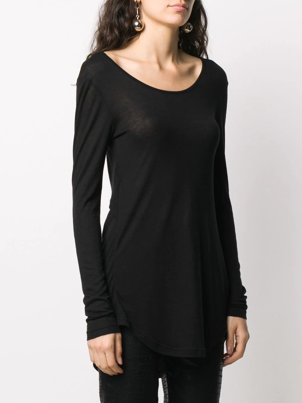 cut-out long-sleeved T-shirt - 4