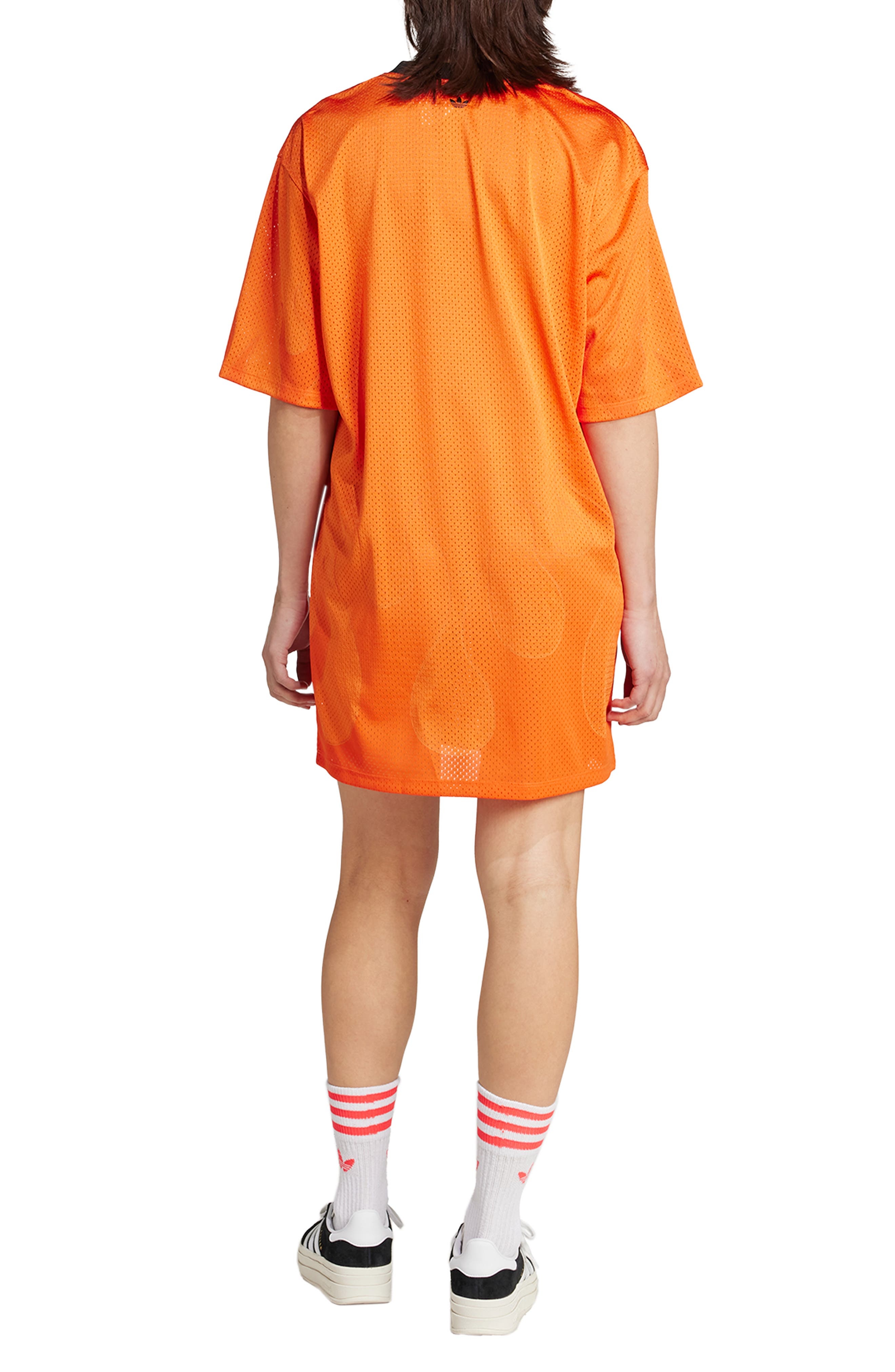 adidas Hockey Mesh Minidress in Semi Impact Orange at Nordstrom - 2