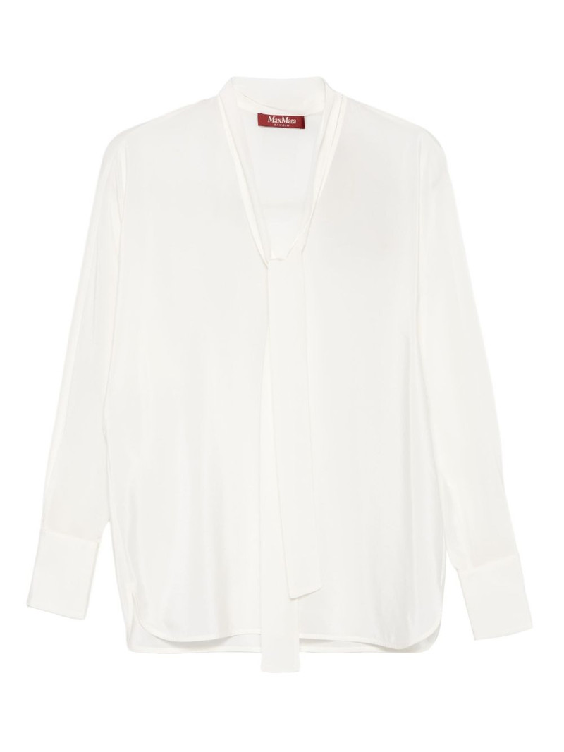 tie-neck silk blouse 1