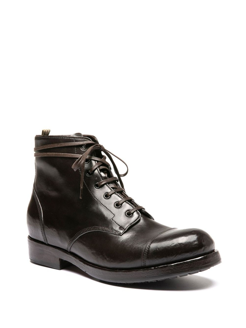 OFFICINE CREATIVE leather lace-up boots outlook