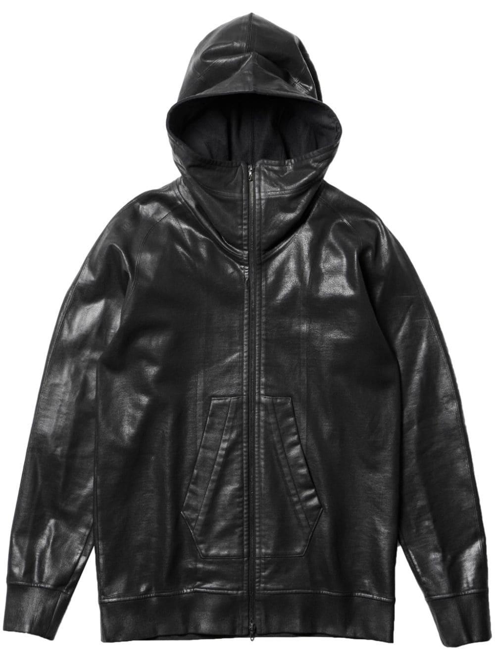 coated finish hooded jacket - 1