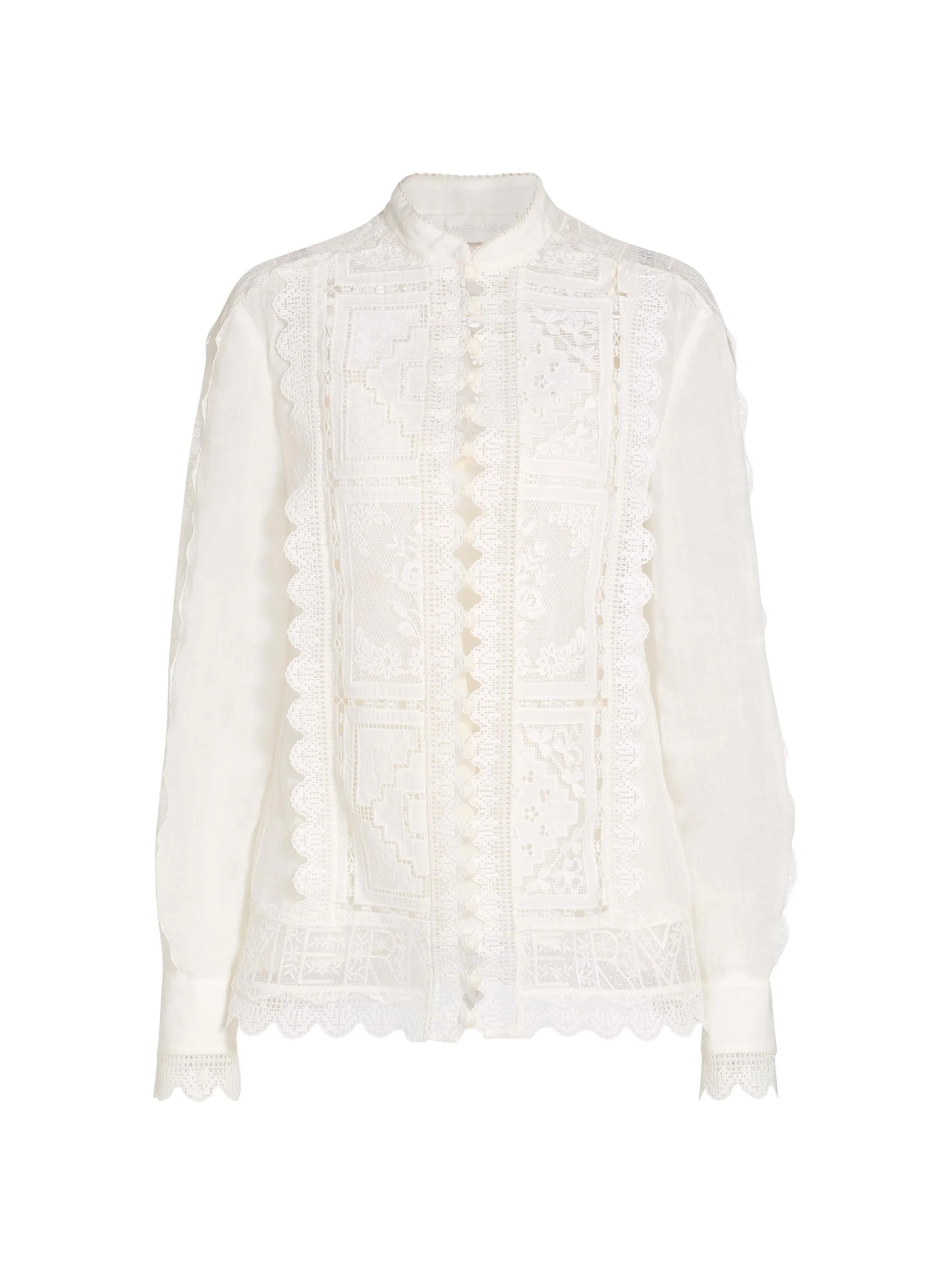 Women's Aster Embroidered Blouse - Ivory - 1