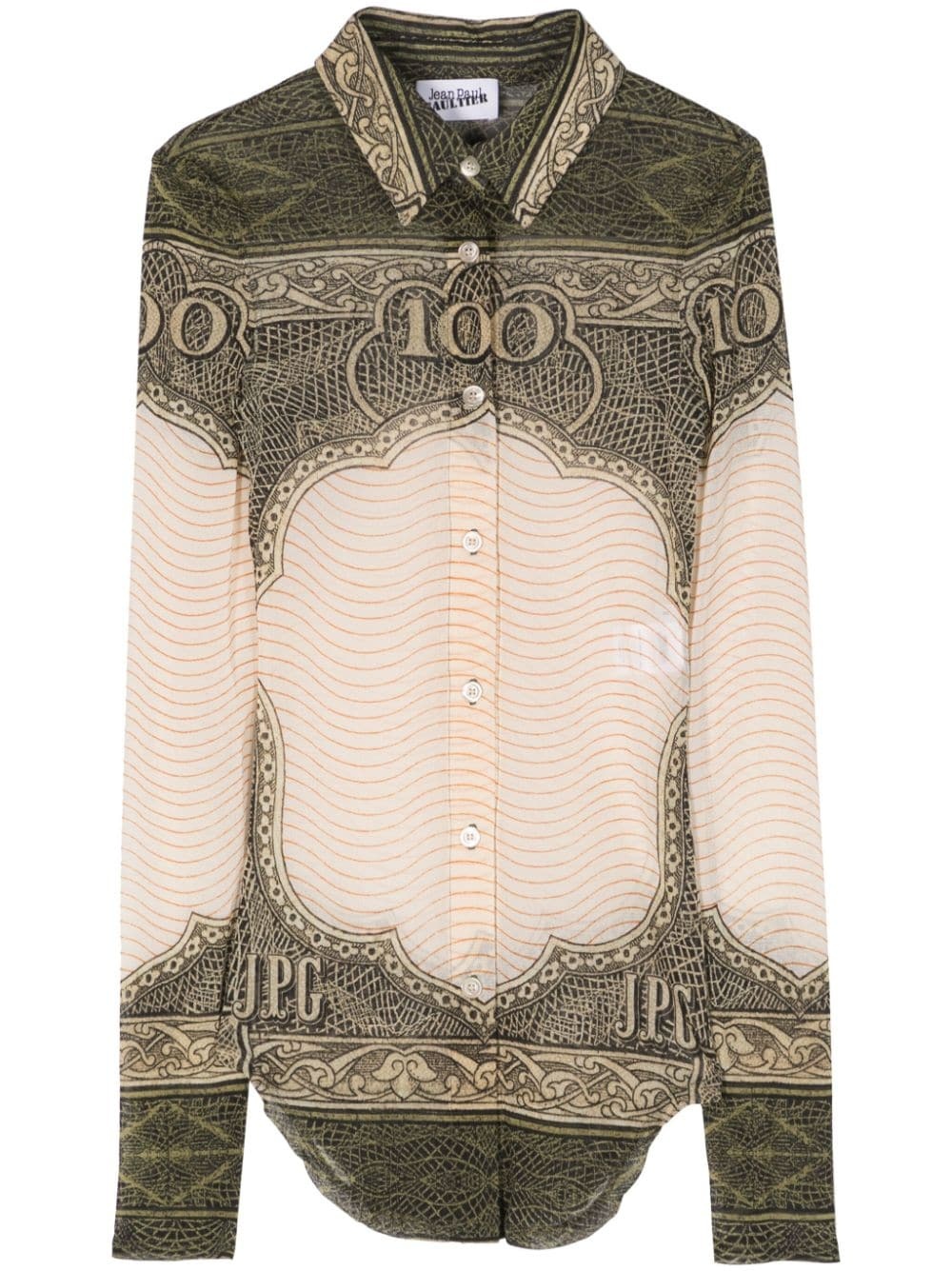Diablo-print tulle shirt - 1
