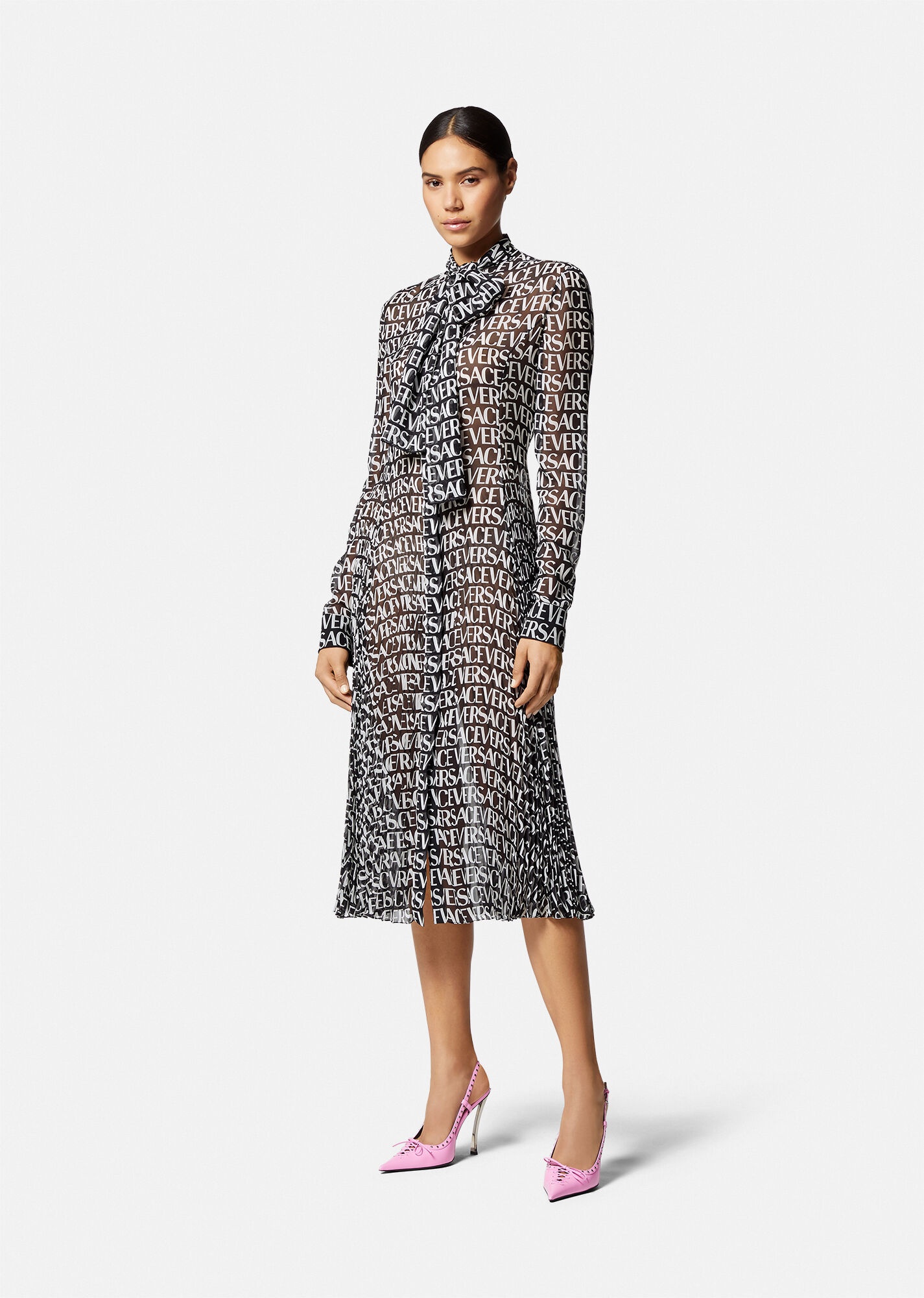 Versace Allover Midi Shirt Dress - 3