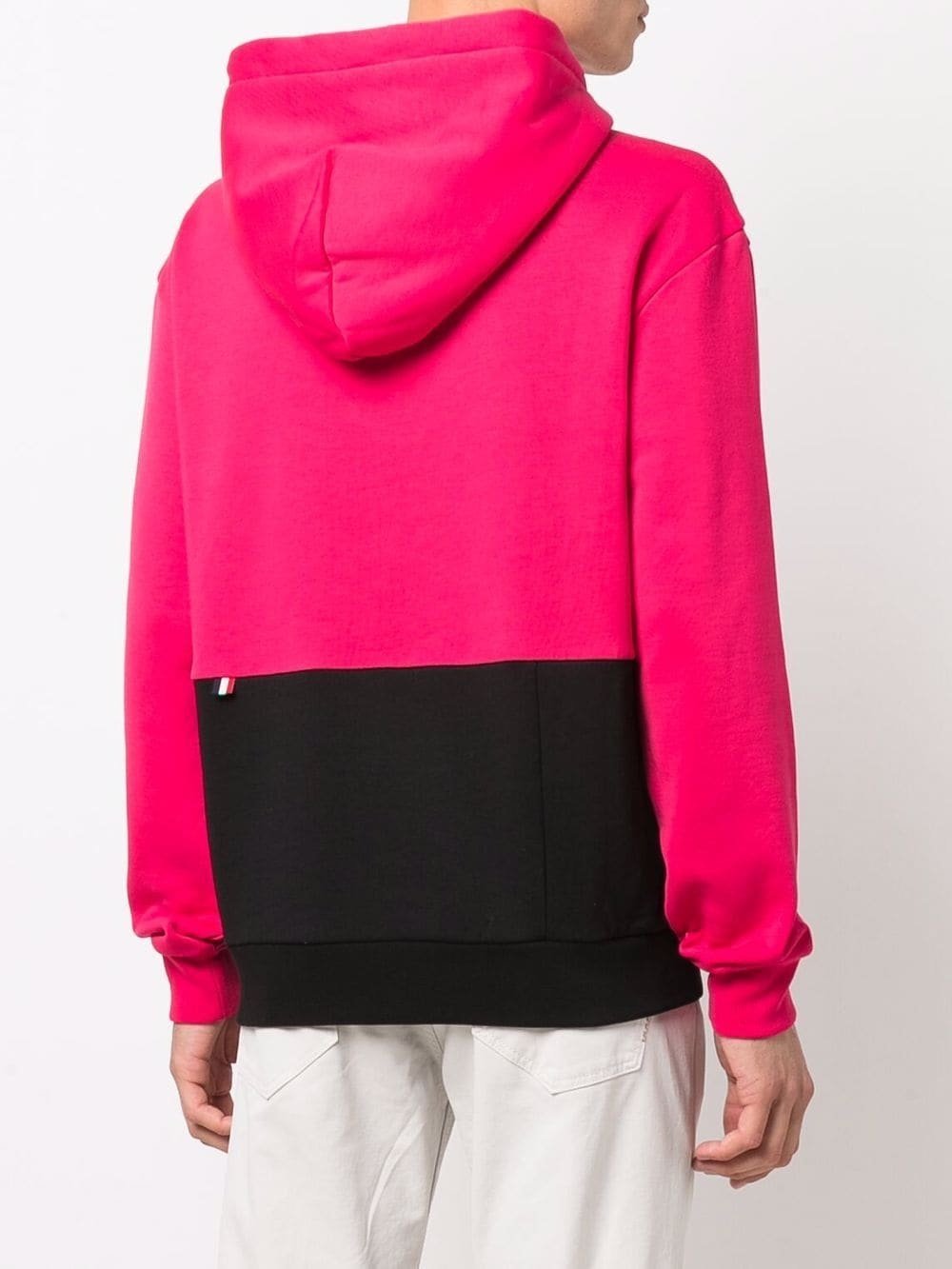 colour block logo-print hoodie - 4