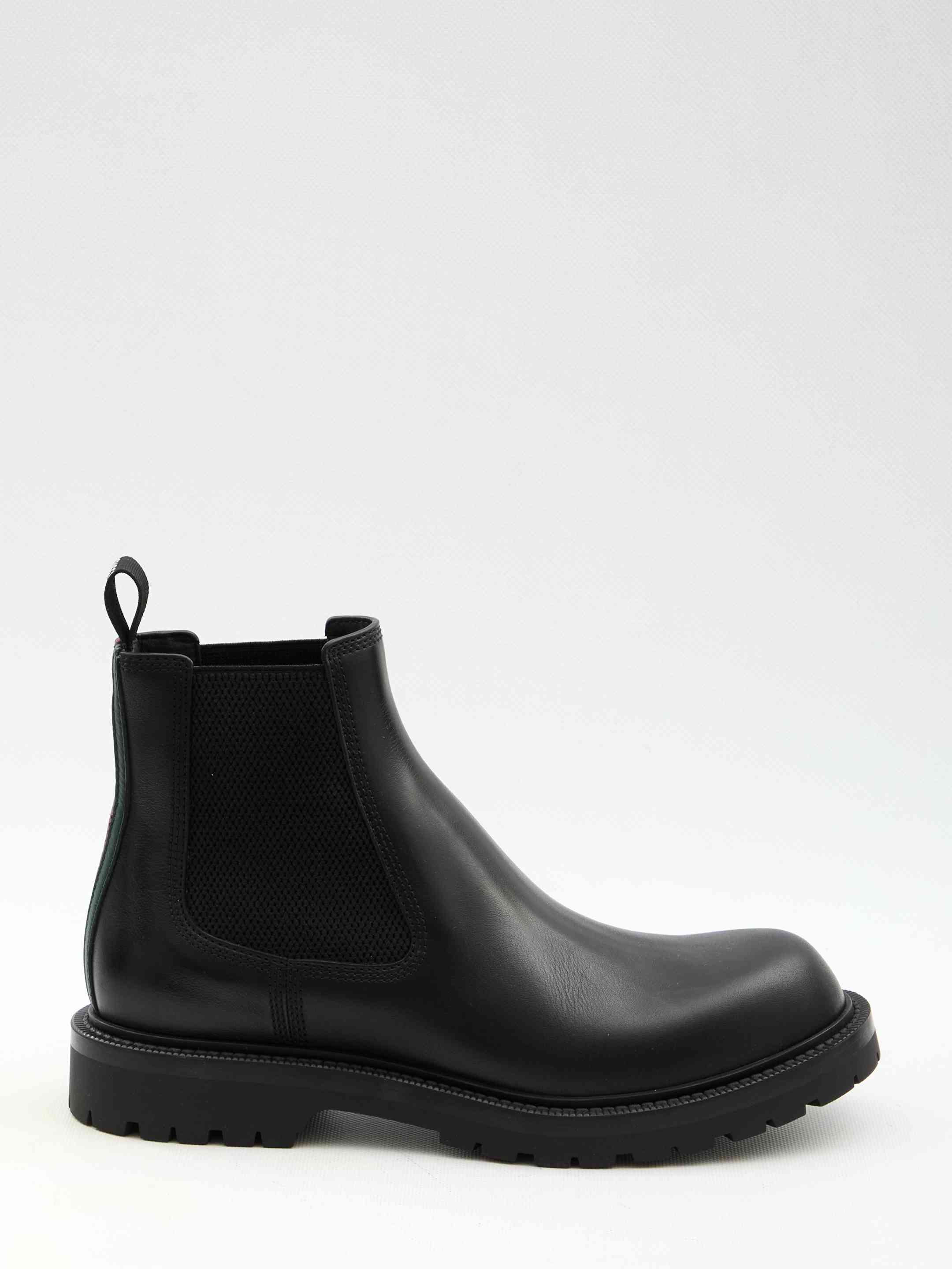 Gucci Men Chelsea Boots With Web - 1