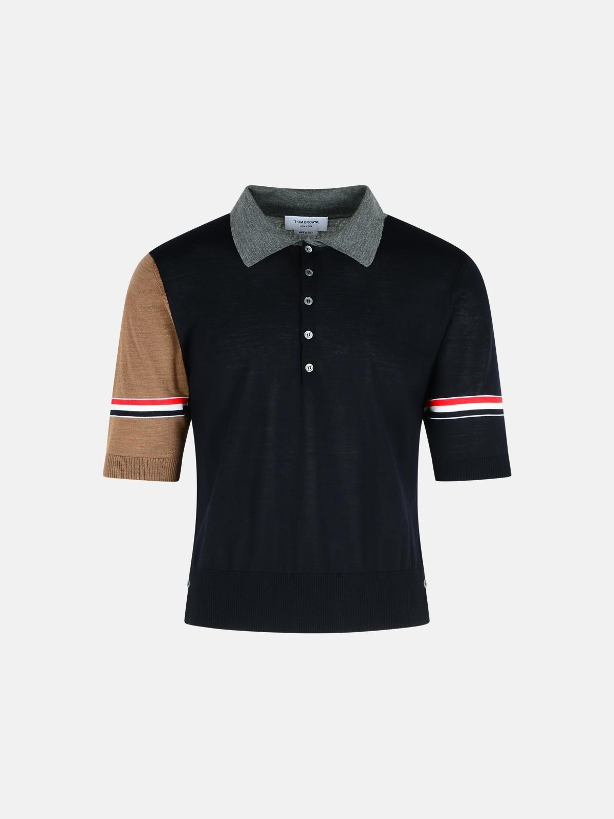 'FUN' MULTICOLOURED VIRGIN WOOL POLO SHIRT - 1