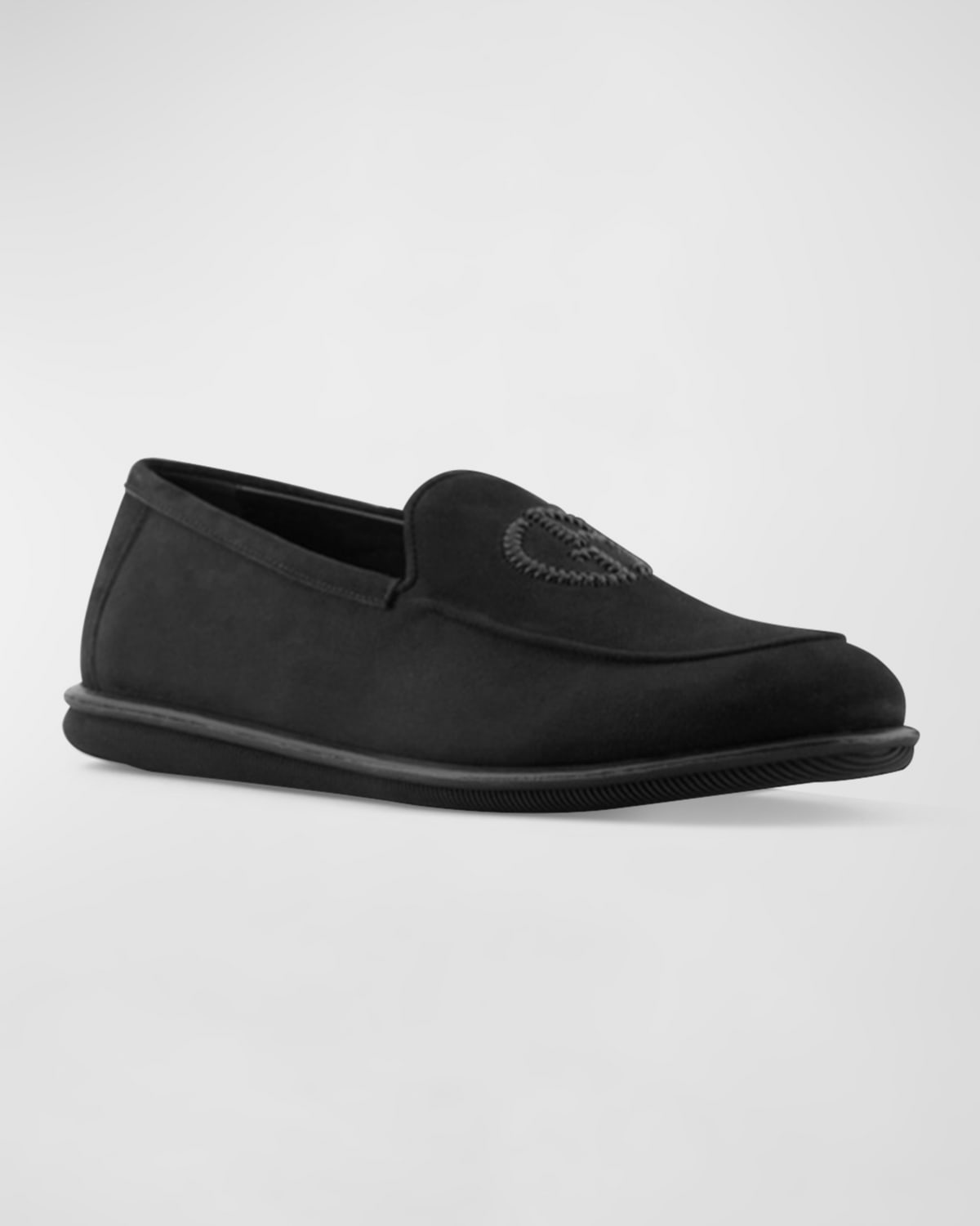 Men's Suede Logo Slip-On Loafers - 2