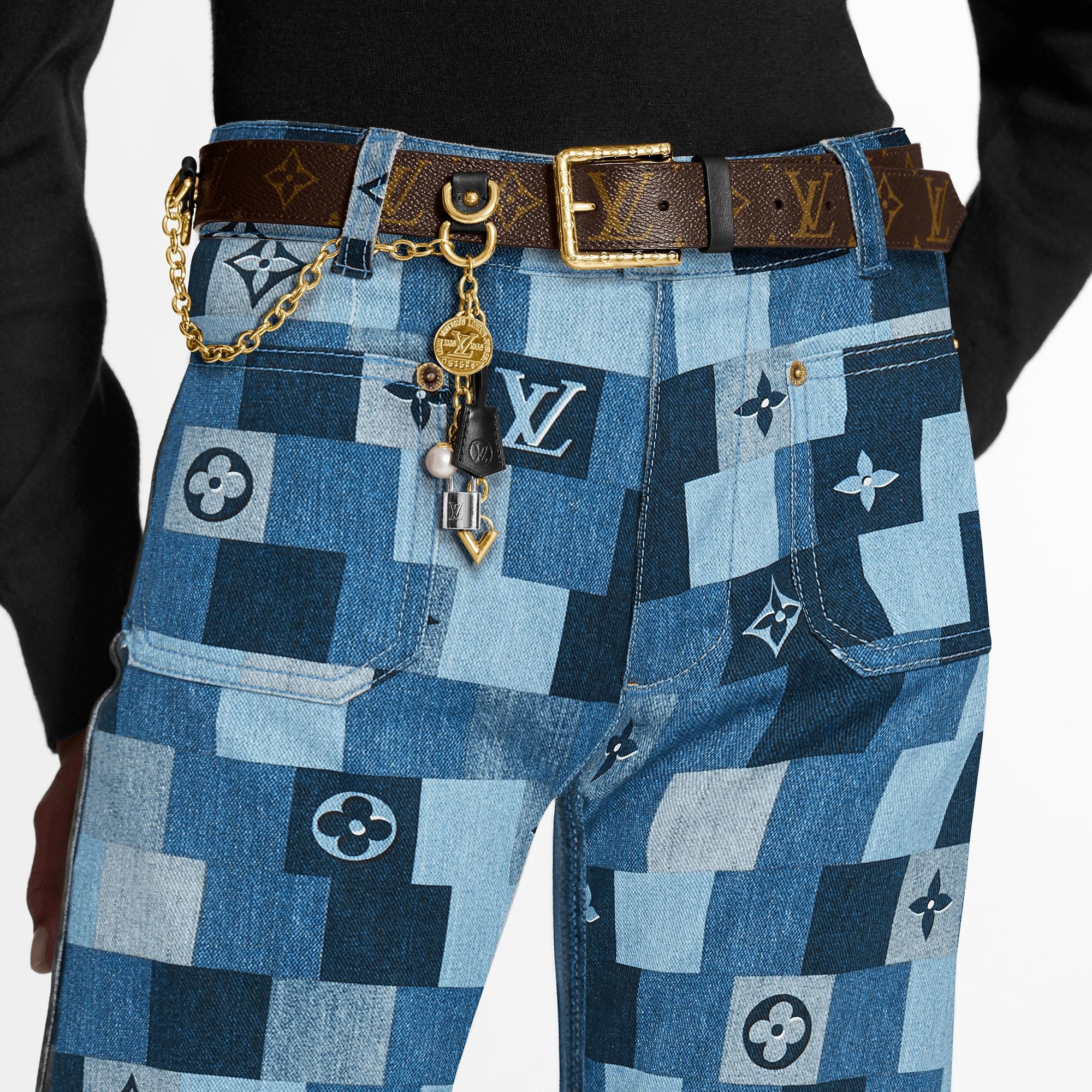 Denim Monogram Check Pant - 3