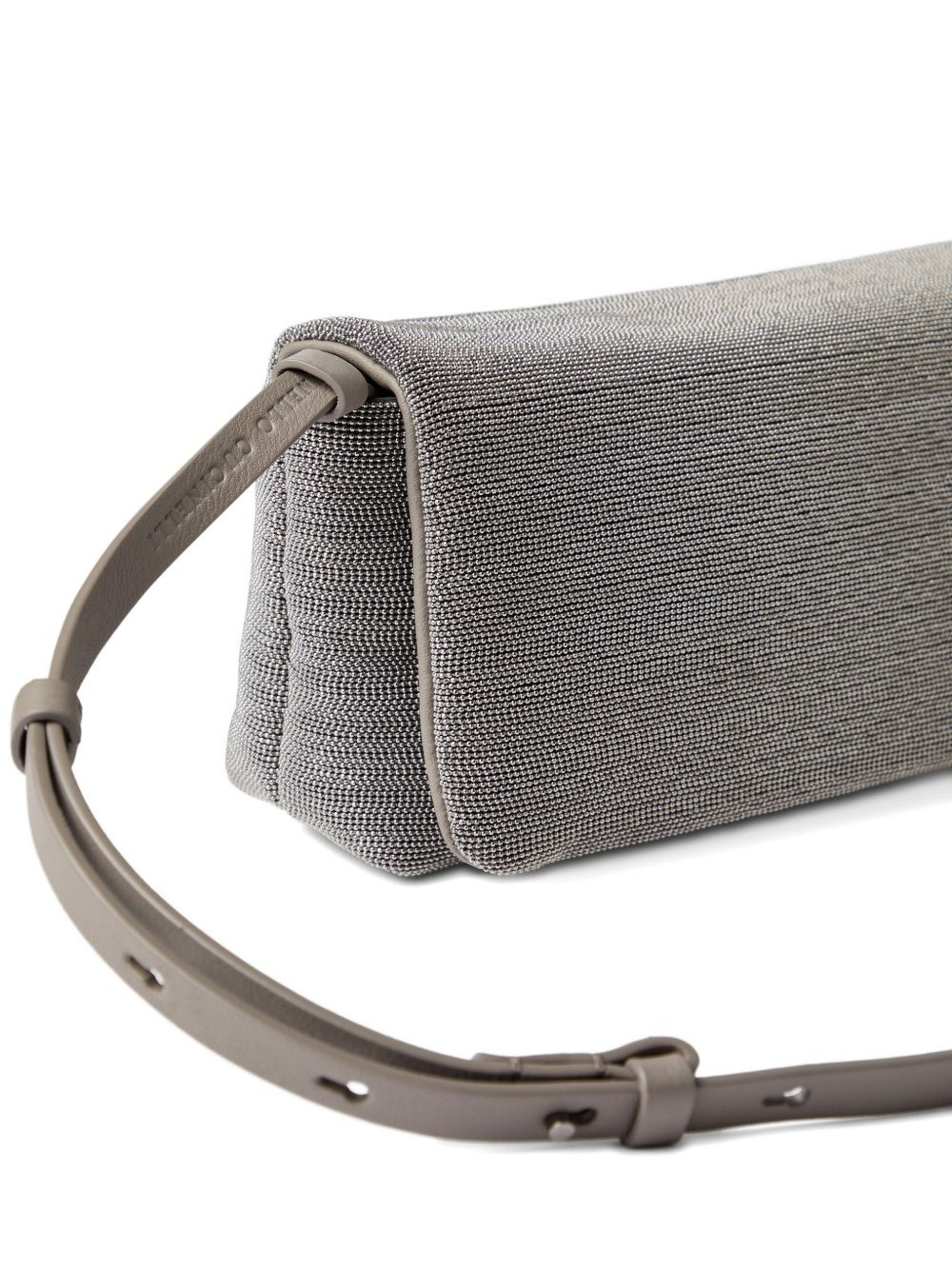 Monili-embellished leather cross body bag - 4