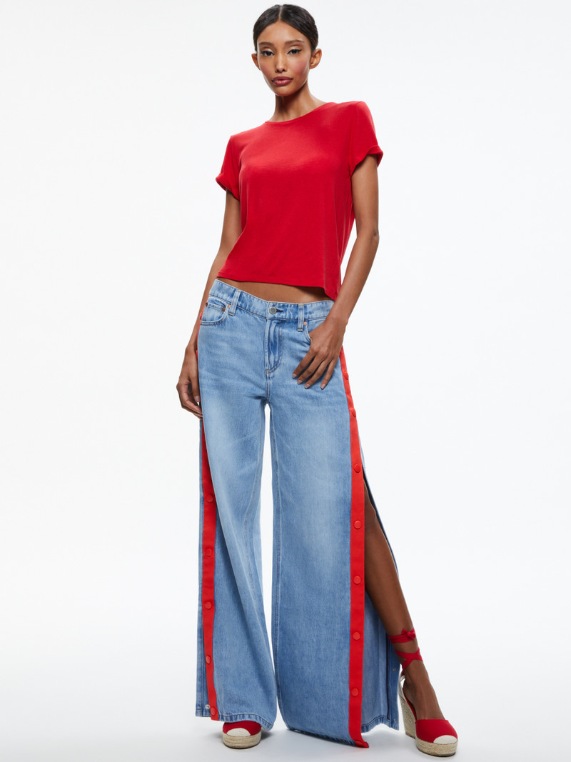 ROLA WIDE LEG SNAP SIDE JEAN 1