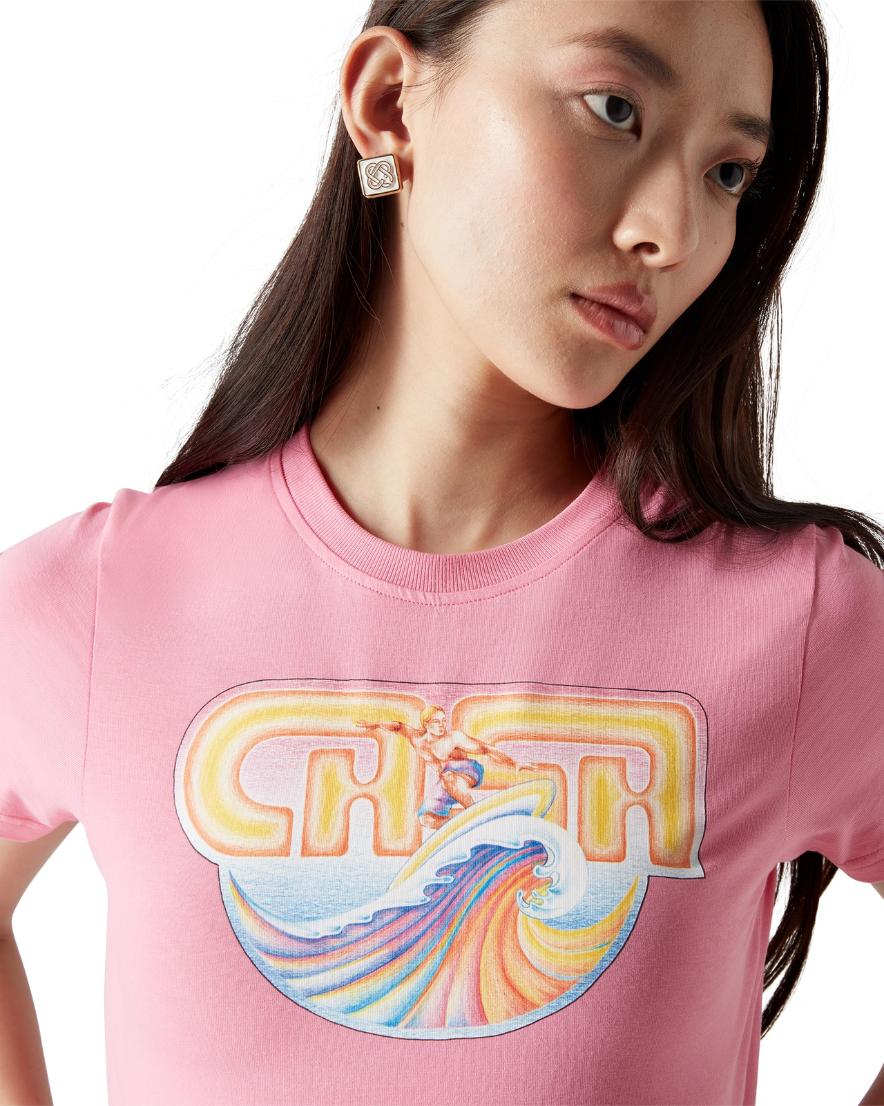 Casa Surf Cropped T-Shirt | Casablanca Paris - 5