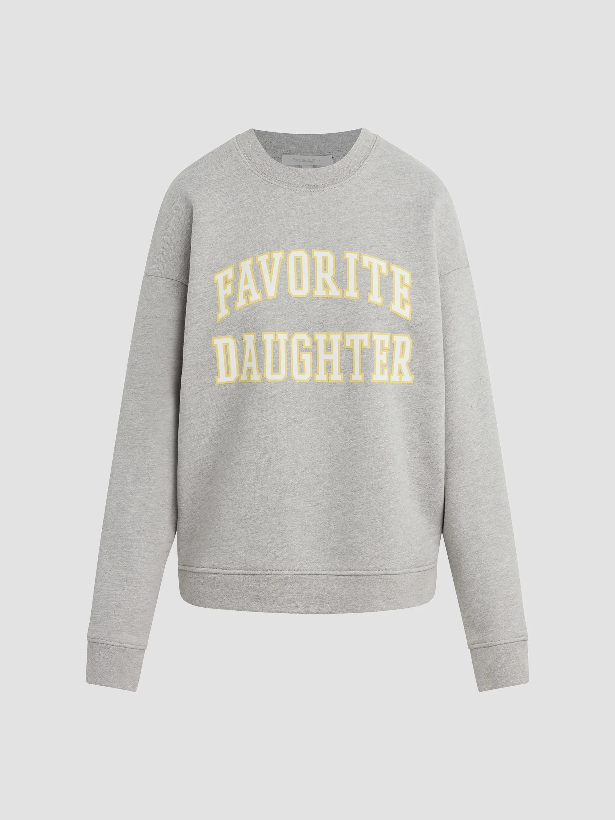 Women's Collegiate Cotton-Blend Sweatshirt - Heather Grey Golde - 1