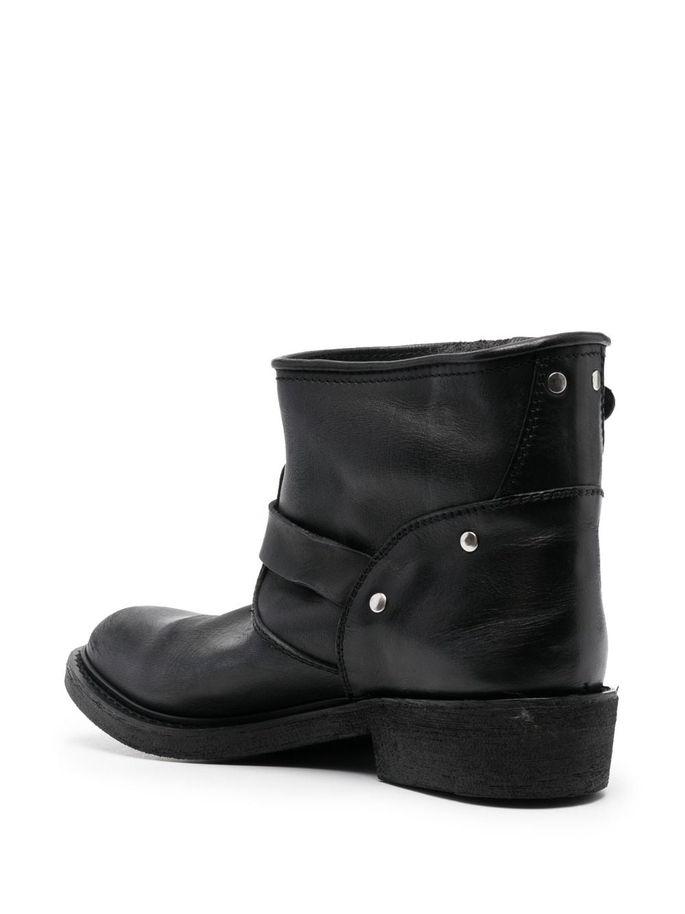 buckled leather ankle boots - 3