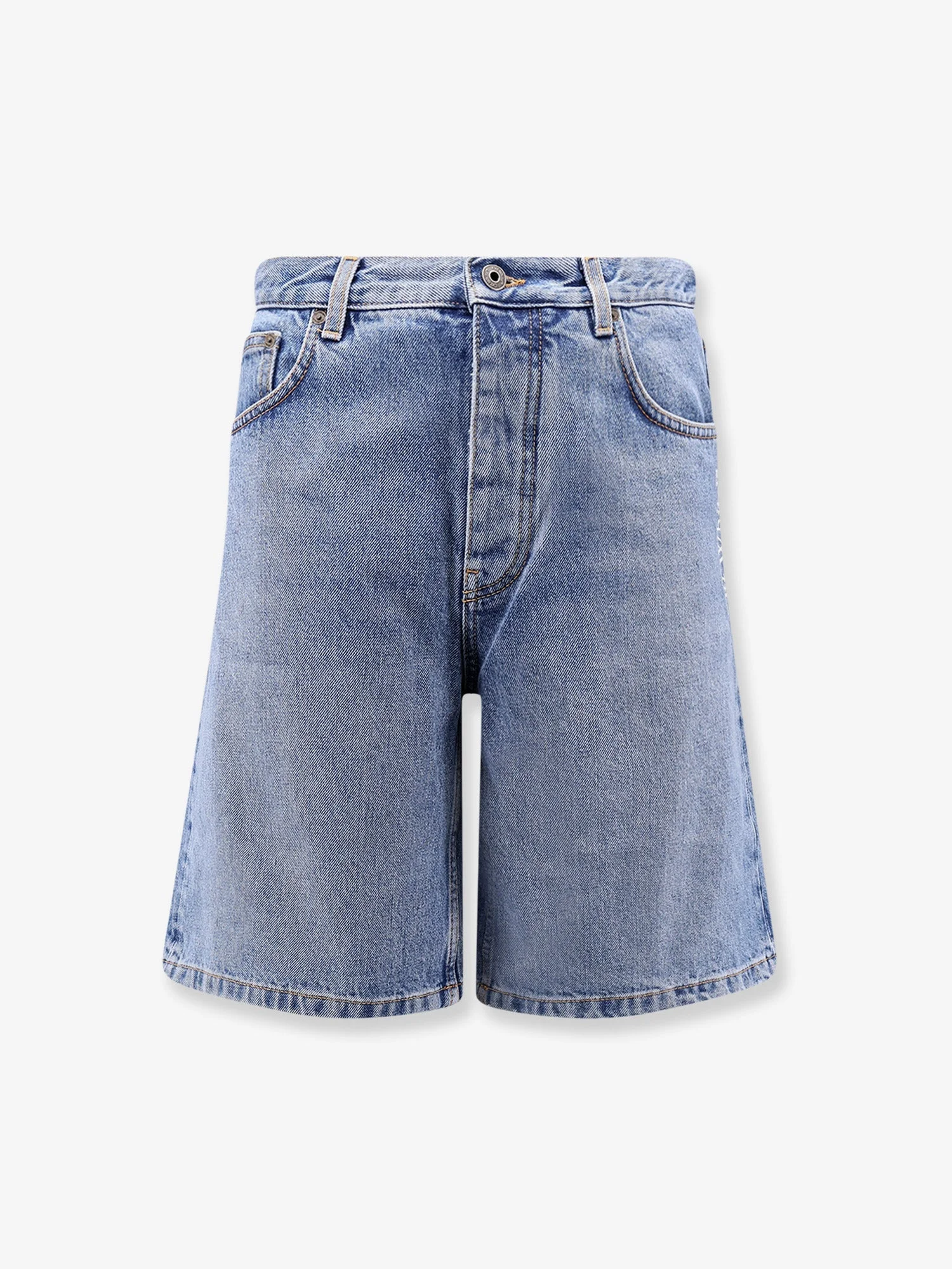 Off White Half Arrow Denim Shorts - 1