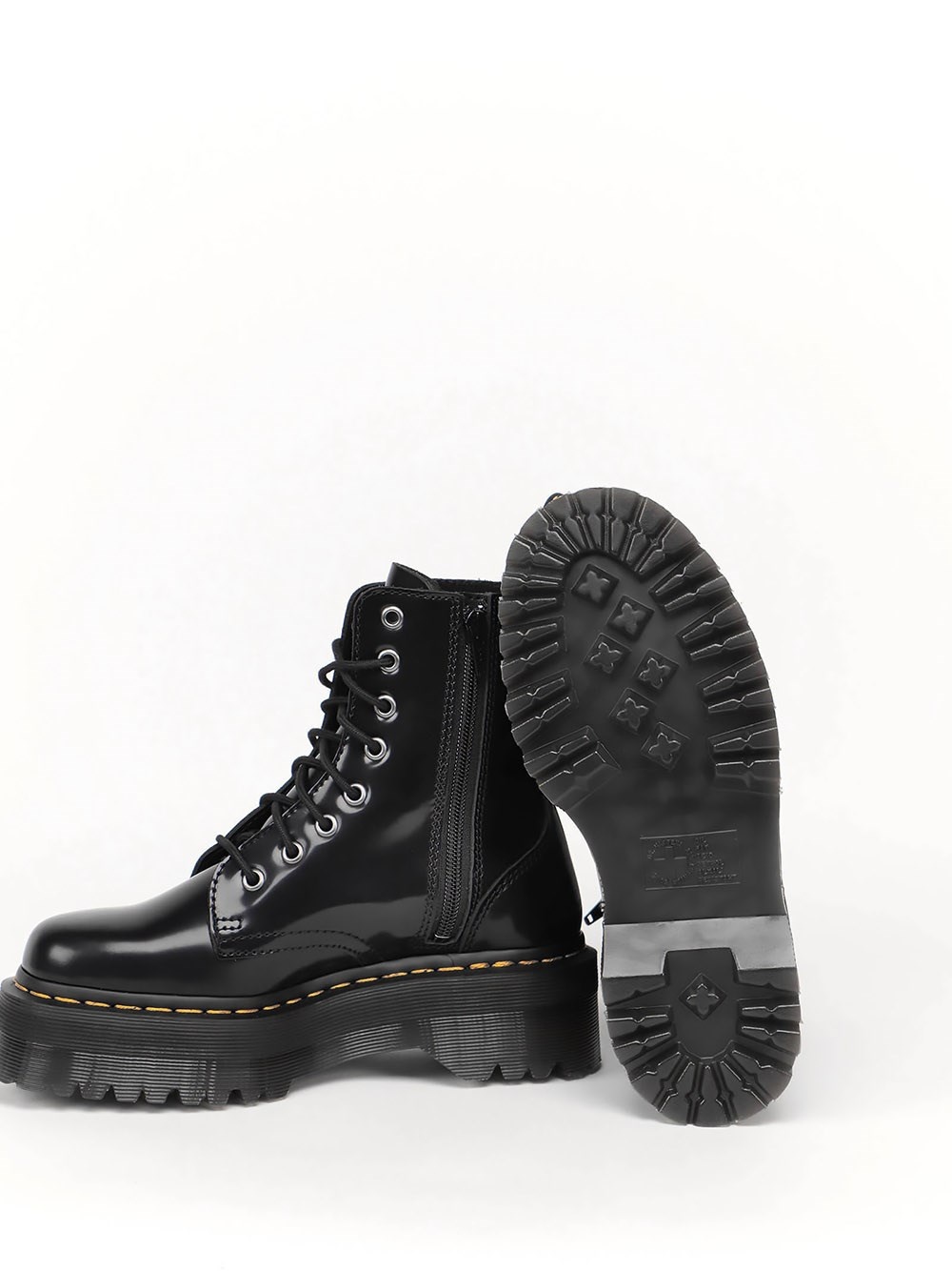 `Jadon` Leather Platform Boots - 4