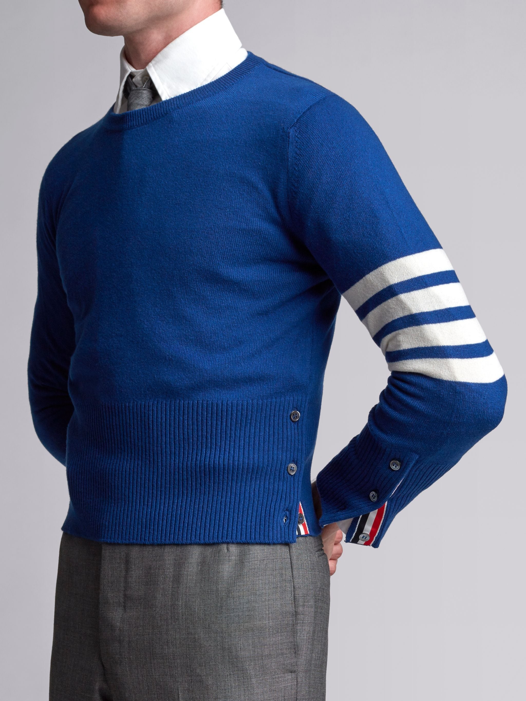 4-Bar Short Cashmere Pullover - 3