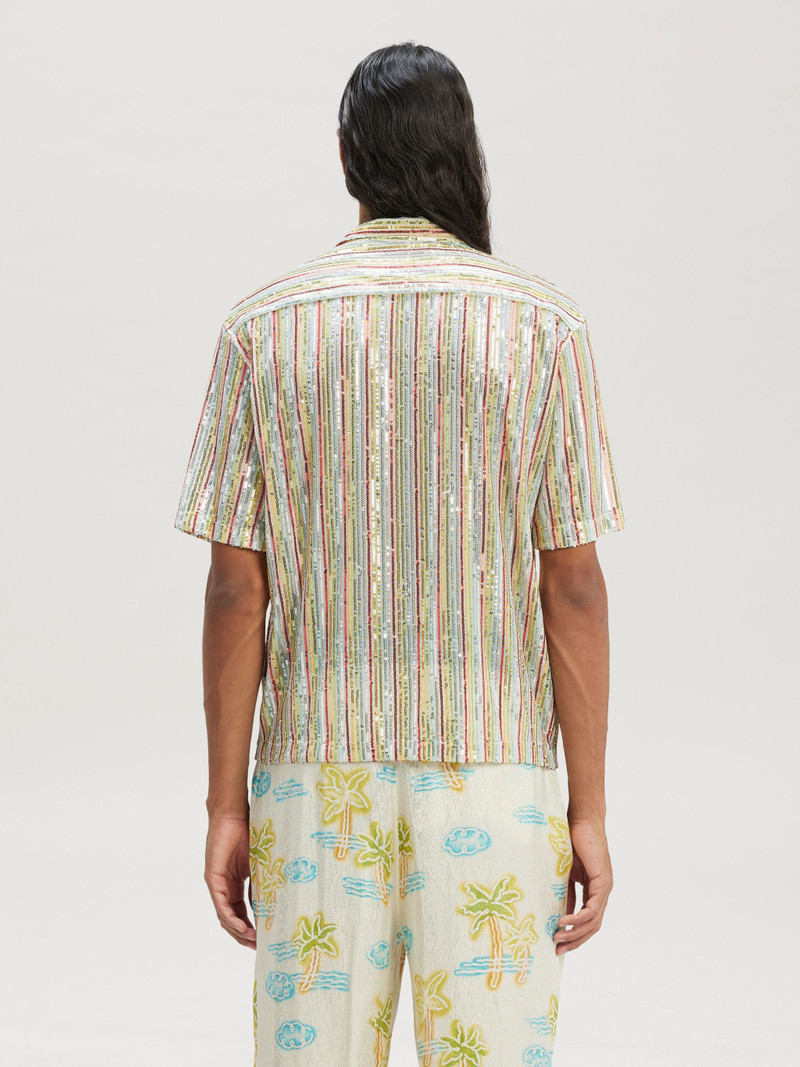 RAINBOW SEQUINS BOWLING SHIRT 5