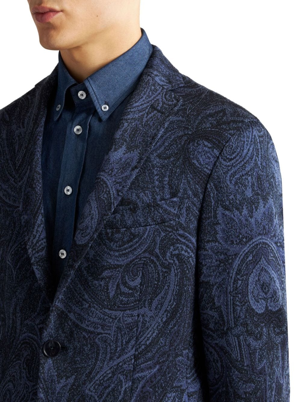 paisley-print single-breasted blazer - 5