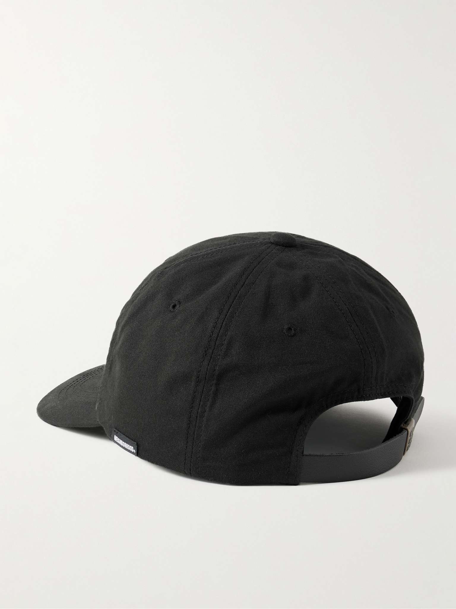 Dad Leather-Trimmed Logo-Embroidered Cotton Baseball Cap - 3