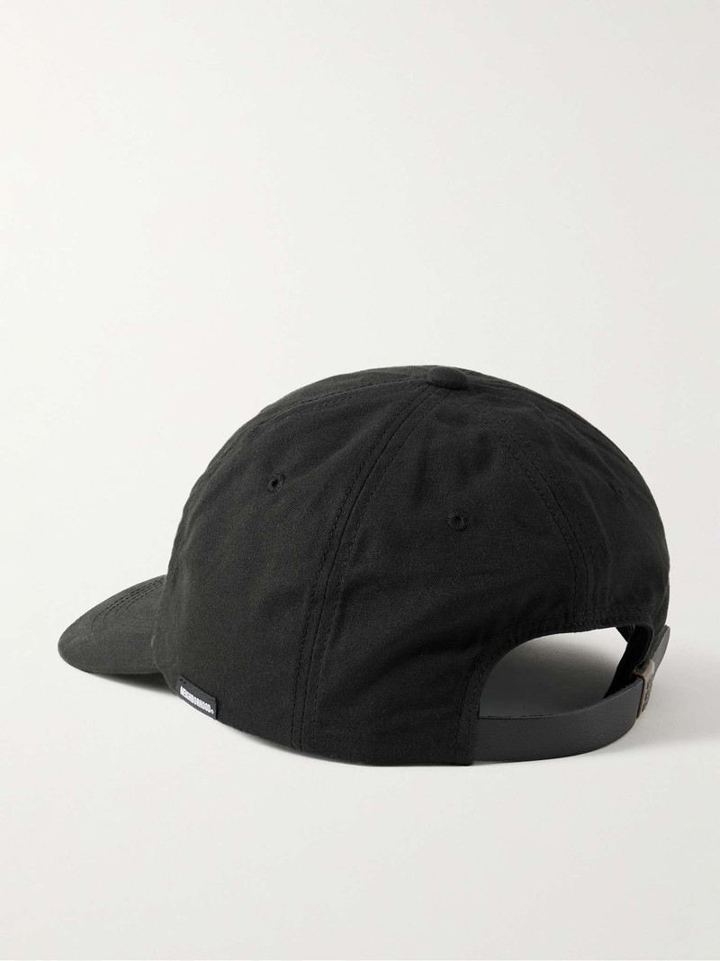 Dad Leather-Trimmed Logo-Embroidered Cotton Baseball Cap 3