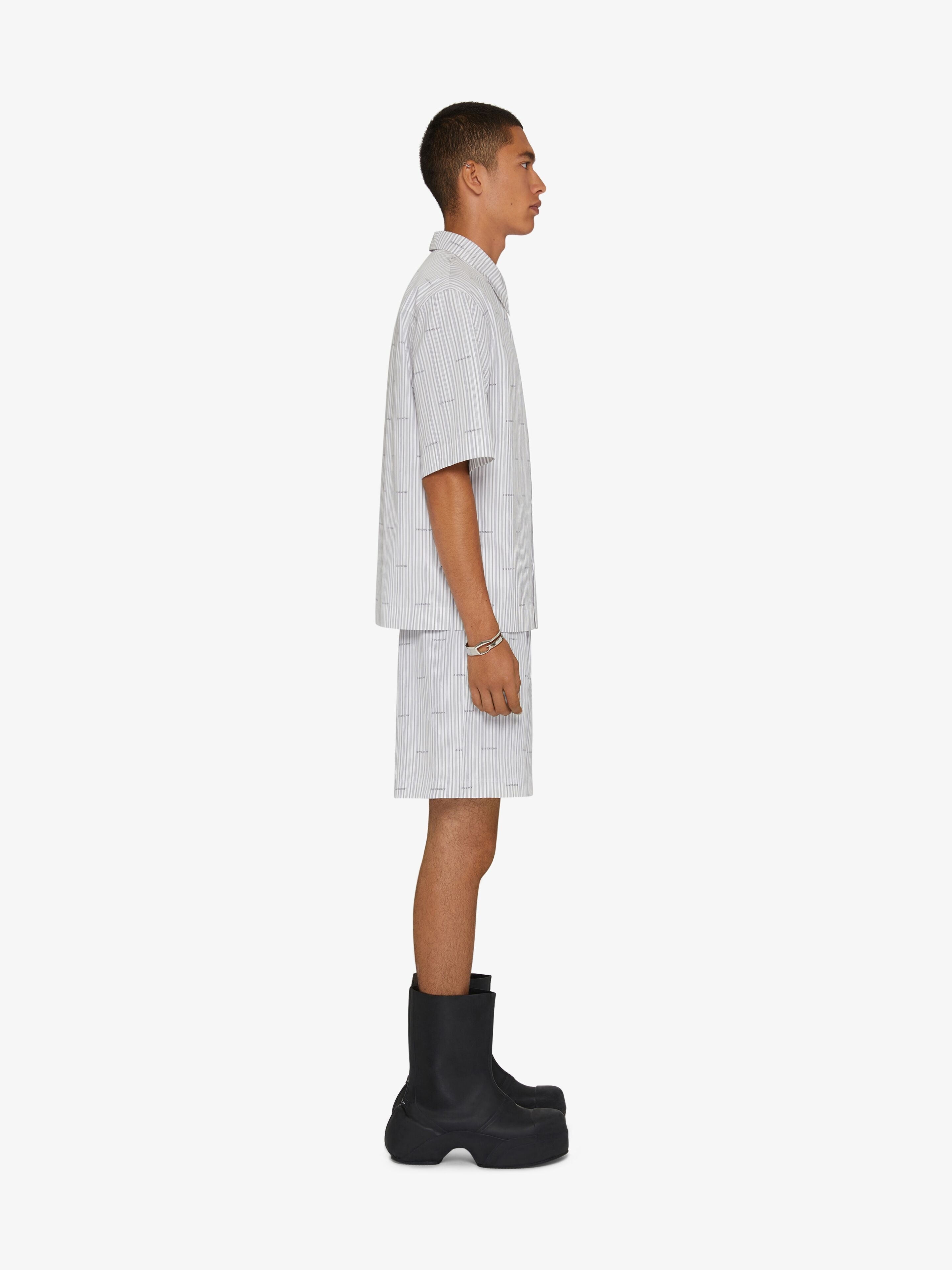 GIVENCHY BERMUDA SHORTS IN POPLIN WITH STRIPES - 3